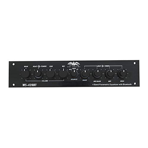 wet sounds Wet Sounds WS-420BT 3-Zone Bluetooth Equalizer With WS-BTEQUDM-S Silver Under Dash Mount