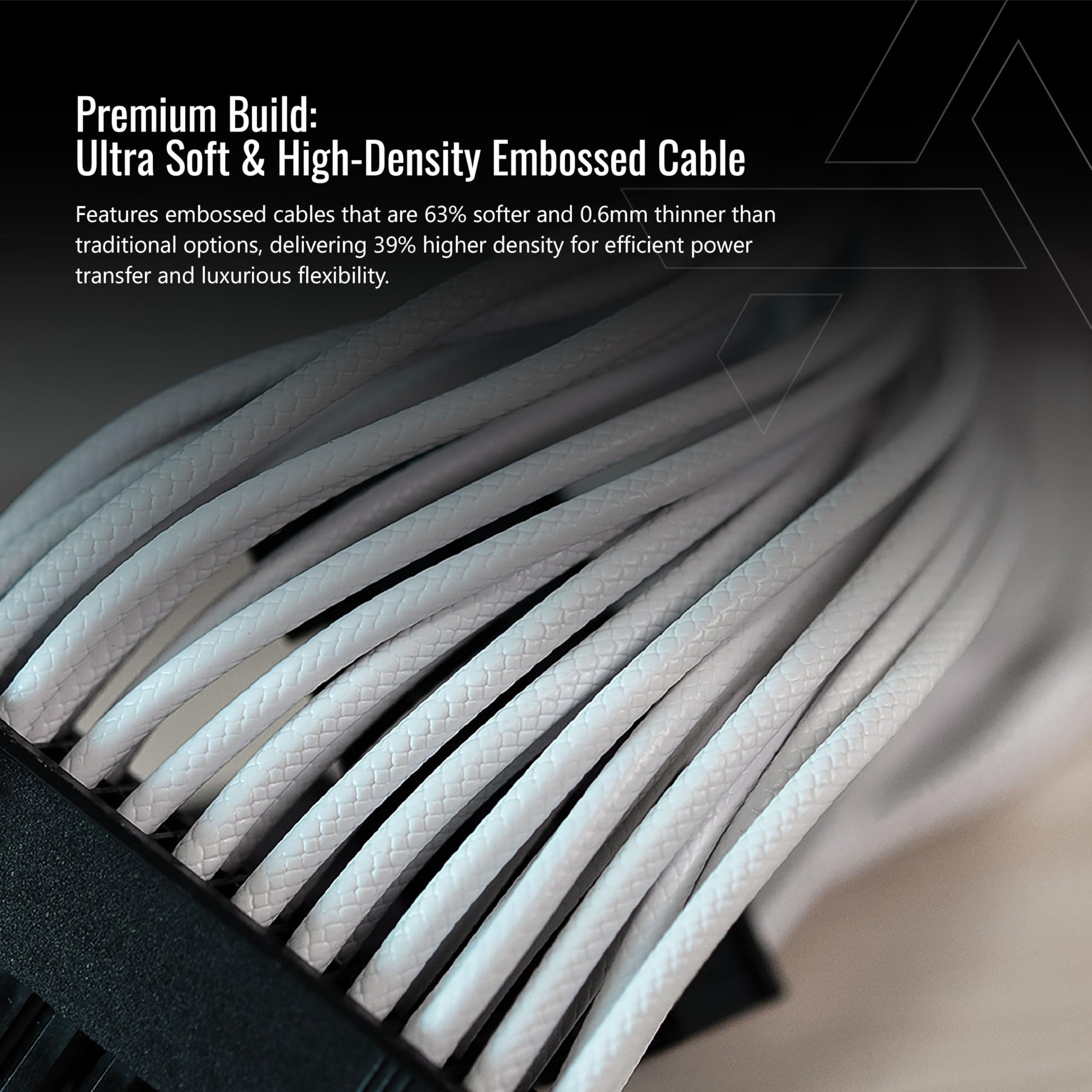 Montech Montech Titan PLA 850W High-End ATX Gaming Power Supply - 80 Plus Platinum & Cybenetics Platinum - Fully Modular - ATX 3.1 & PCIe 5.1 Ready -10 Years Coverage - White