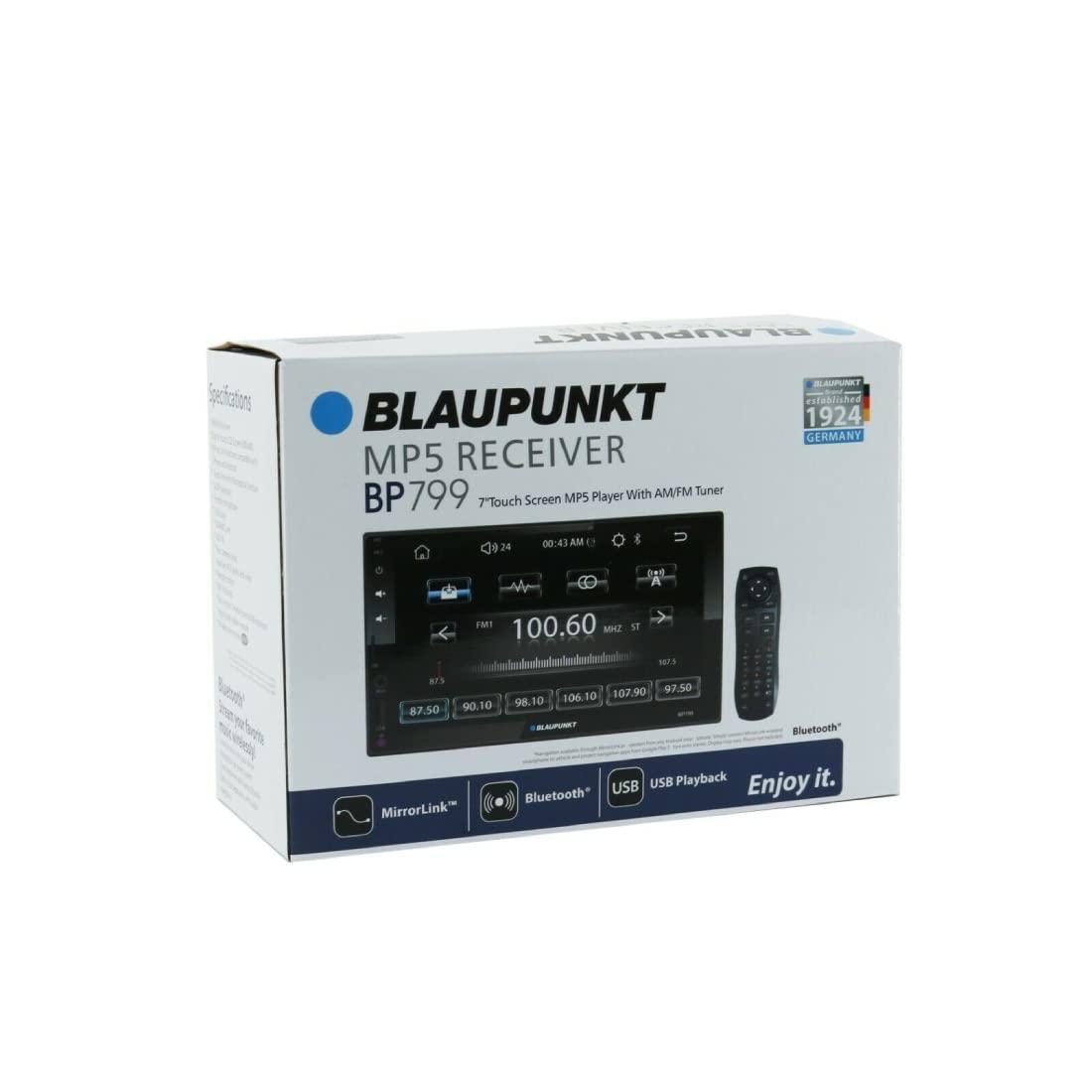 BLAUPUNKT Blaupunkt Compatible with Apple CarPlay and Android Auto Car Stereo Denver BPA799PLAY Receiver with 6.8" Touch Screen Display AM/FM/BT/USB/AUX