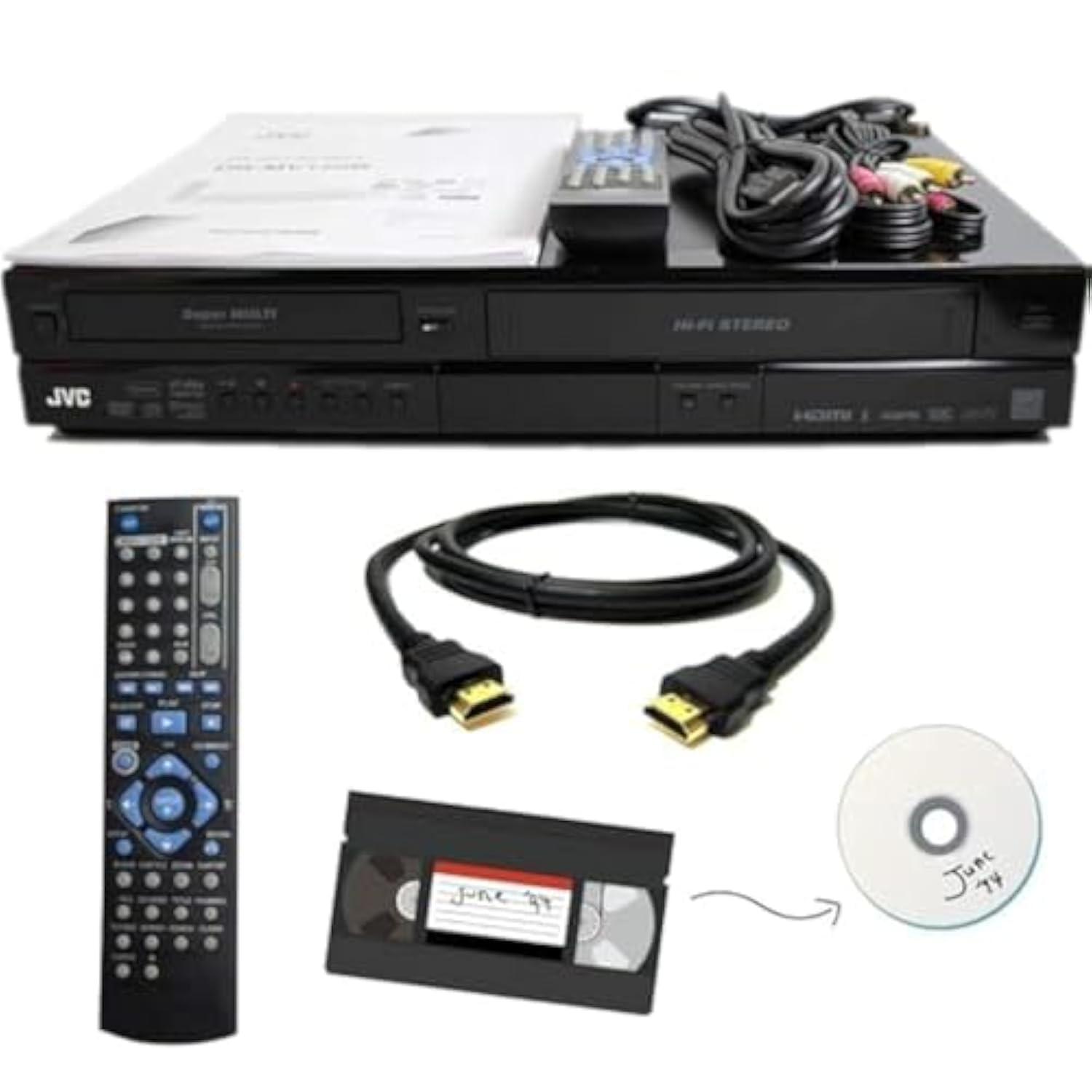JVC JVC VHS to DVD Recorder VCR Combo w/ Remote, HDMI