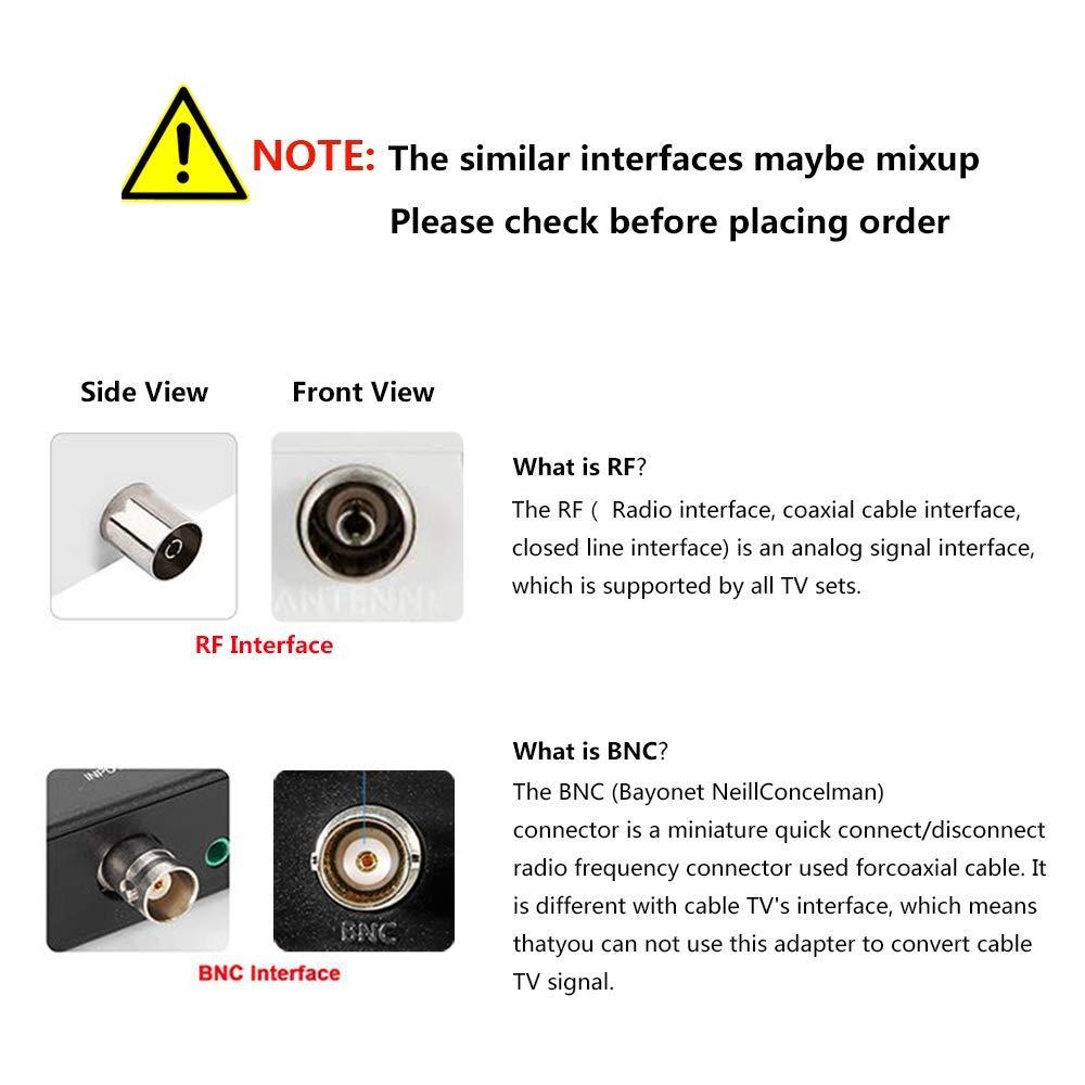 AoeSpy HDMI RF Modulator Coax Converter VHF Adapter w/Male F Type Cord for PS4 PS5 Xbox Nintendo Switch VCR DVD Player Roku Fire Stick Set-top Cable Box HD Digital Video Input to Coaxial Out Analog NTSC TV