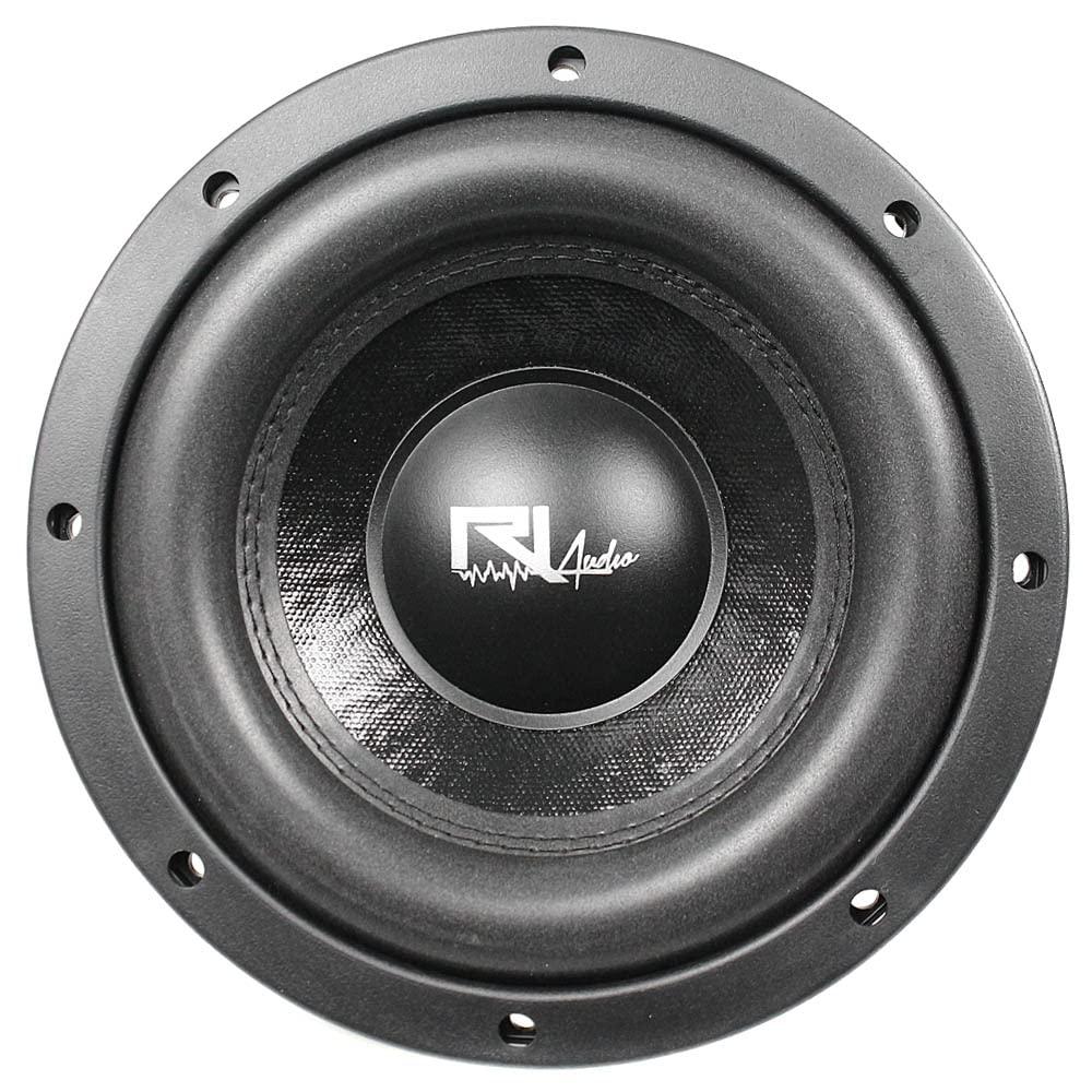RI Audio (2) 8'' RI Audio Subwoofer 1000W Peak Power Dual 4 Ohm Energy Series Car Audio, Black