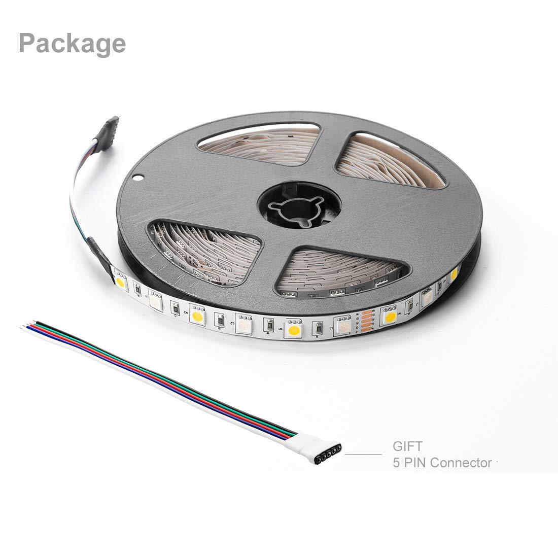 BTF-LIGHTING BTF-LIGHTING 5050 RGBW RGB+Warm White(2700K-3000K) 150RGB+150White LED Tape Light 5m 16.4ft 60LED/m Multi-Colored IP30 10mm Width FPCB DC12V for Bedroom Home Decoration(No Adapter or Controller)