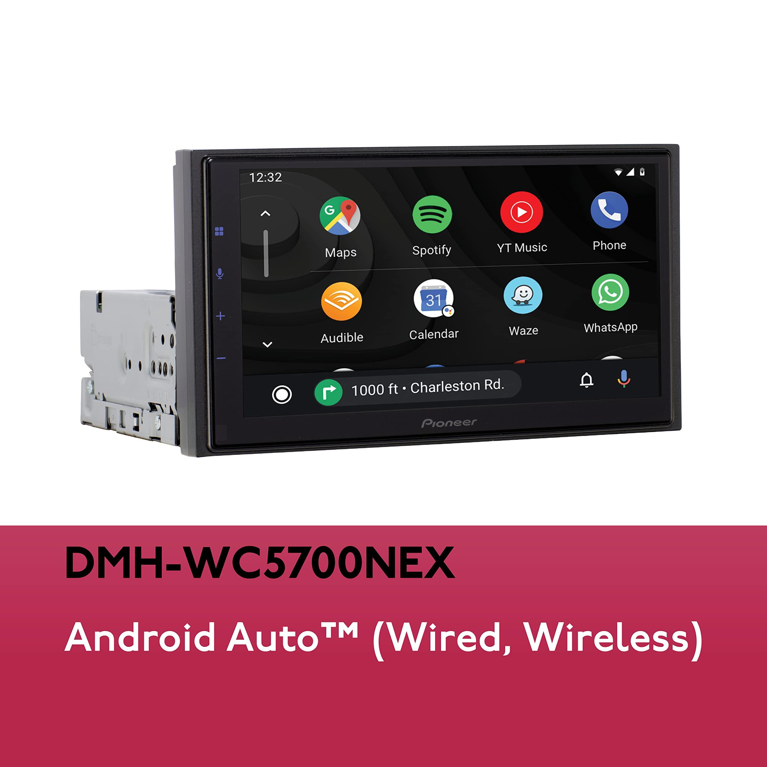 Pioneer Pioneer DMH-WC5700NEX 6.8'' Car Stereo, Multimedia Receiver with Wireless or Wired Apple CarPlay, Android Auto, Hands-Free Bluetooth, SiriusXM Ready(No CD) (Renewed), Black