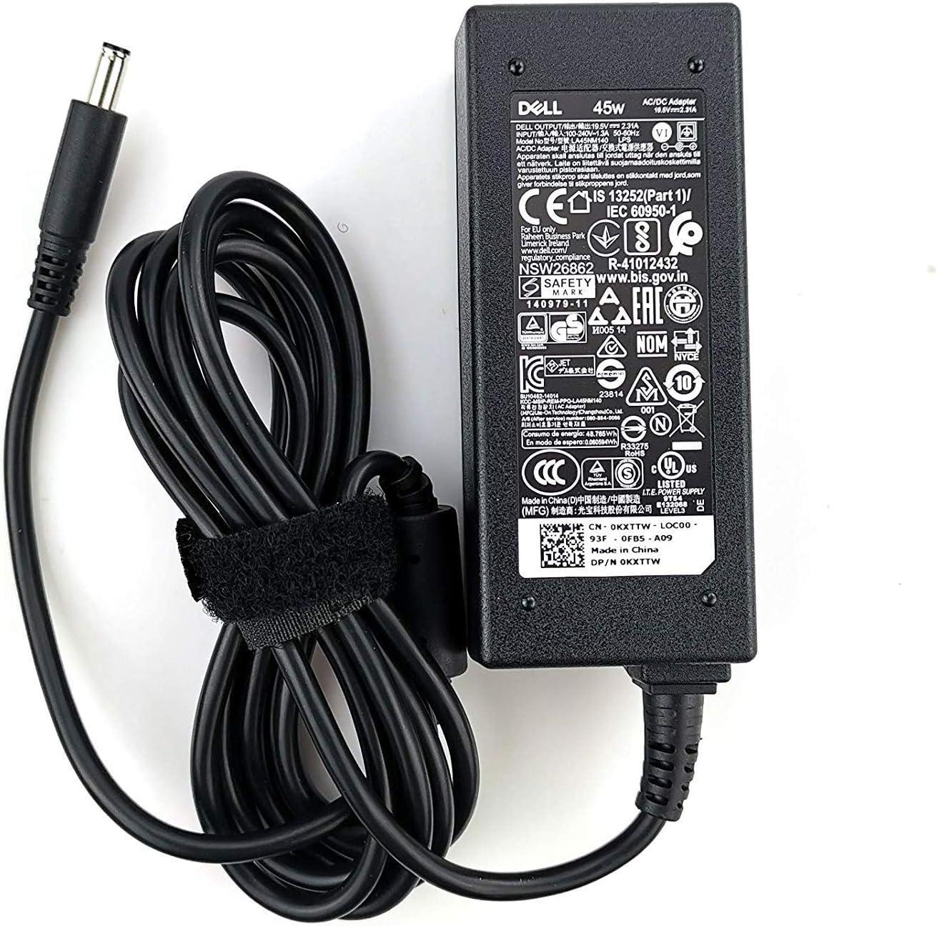 ANVMSRO New Genuine 45W AC Power Charger Fit for Dell Inspiron 11 13 14 15 3000 5000 7000 Series 3552 3555 3558 3565 3567 5551 5552 5555 5558 5559 5565 5567 5568 5578 7558 7568 7569 7579 Laptop LA45NM140