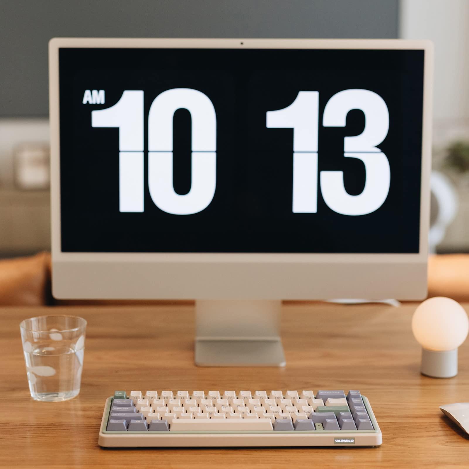 Varmilo Varmilo Minilo VXH67 Eucalyptus 65% Wired Hotswap White LED Mechanical Keyboard Cherry MX Silver