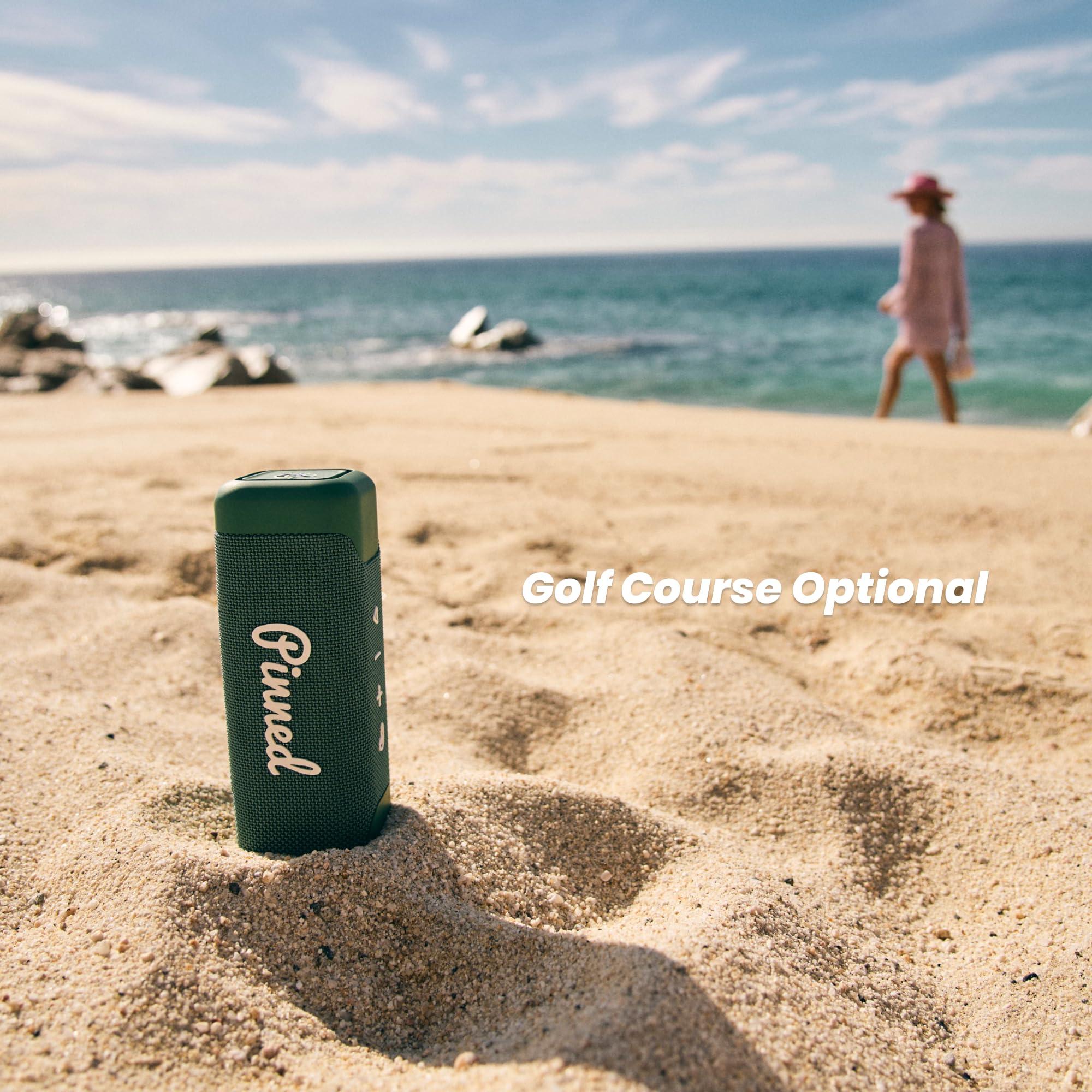 Pinned Golf Pinned The Sound Stick Speaker - 100% Waterproof Shower Speakers - Magnetic, Wireless Speakers with Bluetooth for Outdoors - Golf Gift Idea - 15+ Hour Battery Life, Dual Speaker Pairing - Navy