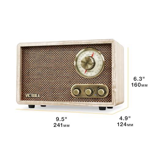 Victrola Victrola Retro Wood Bluetooth Radio with Built-in Speakers, Elegant & Vintage Design, Rotary AM/FM Tuning Dial, Wireless Streaming, Espresso