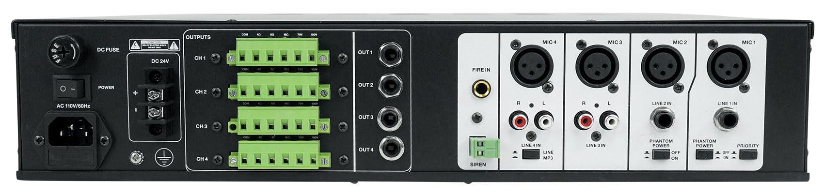 Rockville (1) Rockville Rock Matrix 4 Zone 70 Volt Commercial Amplifier+Matrix Source Routing Bundle with (1) Rockville Mini WiFi Music Player Wireless Audio Streaming Multiroom Stereo Receiver (2 Items)