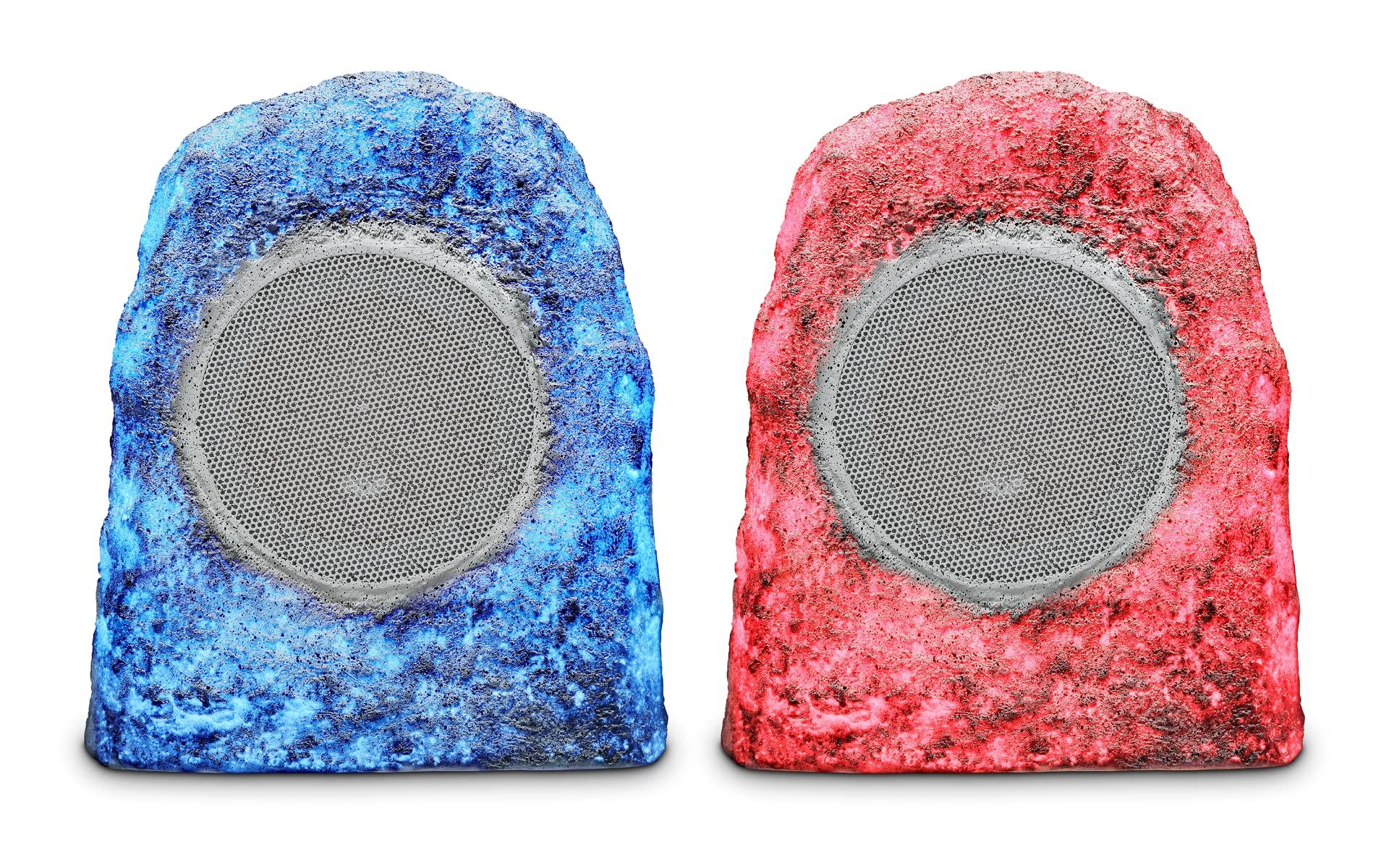 Ion ION Audio Glow Rocker Pair Rechargeable Outdoor Bluetooth-Enabled Speakers with Stereo-Link