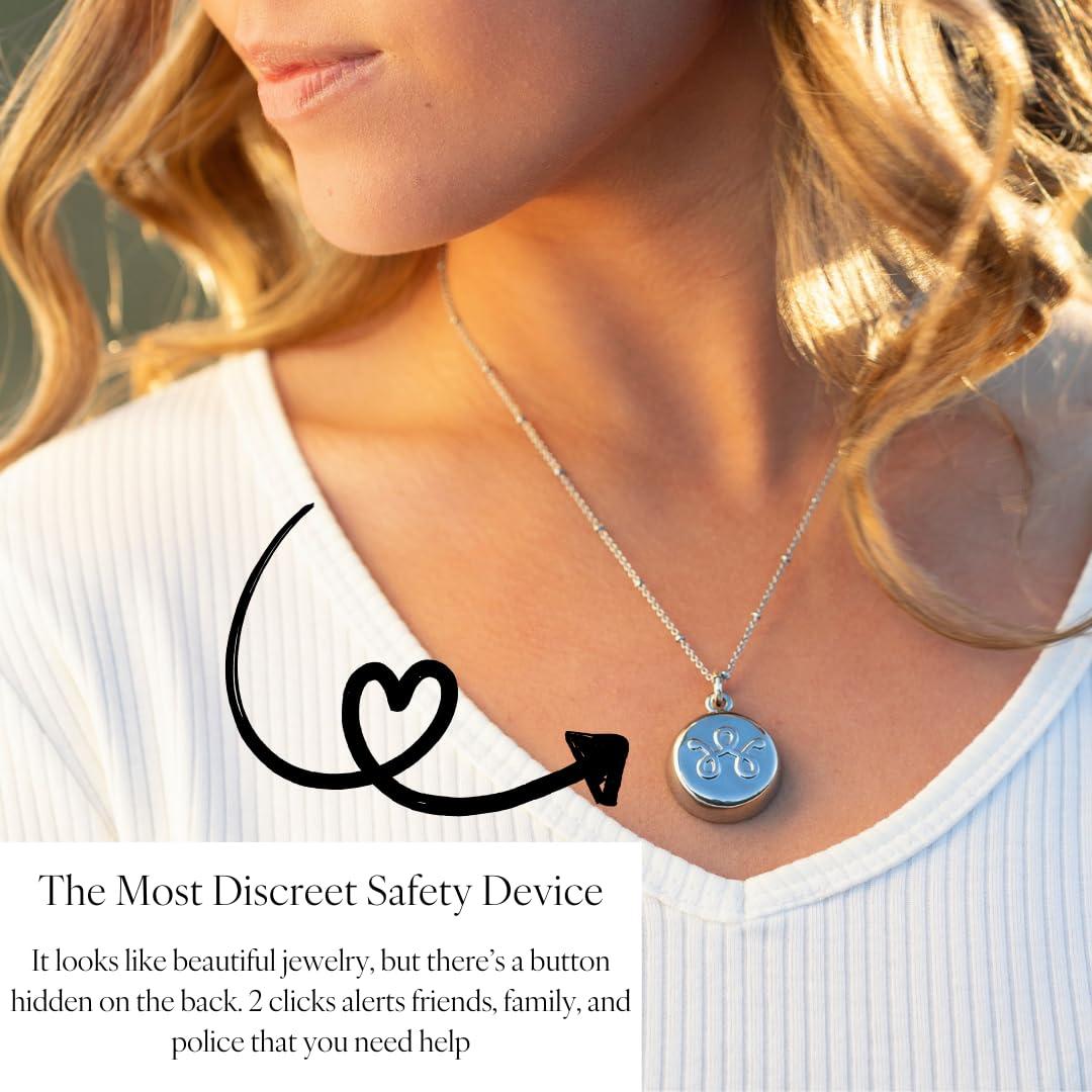 invisawear invisawear Smart Jewelry - Personal Safety Device - Gold Necklace
