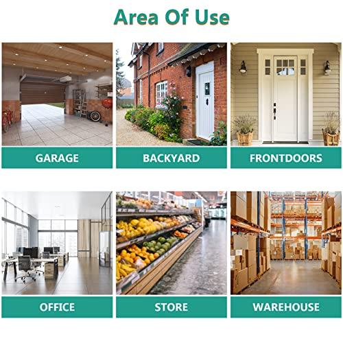 WALI WALI Dummy Fake Camera, Surveillance Security CCTV Dome Camera, Indoor Outdoor Camera, with One LED Light, Security Alert Sticker Decals (TC-W2), 2 Pack, White