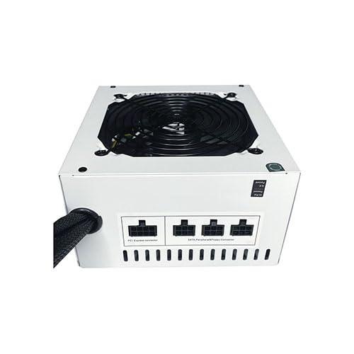 Apevia Apevia ATX-ES700-WH Essence 700W ATX Semi-Modular Gaming Power Supply with Auto-Thermally Controlled 120mm Black Fan, 115/230V Switch, All Protections, White Casing