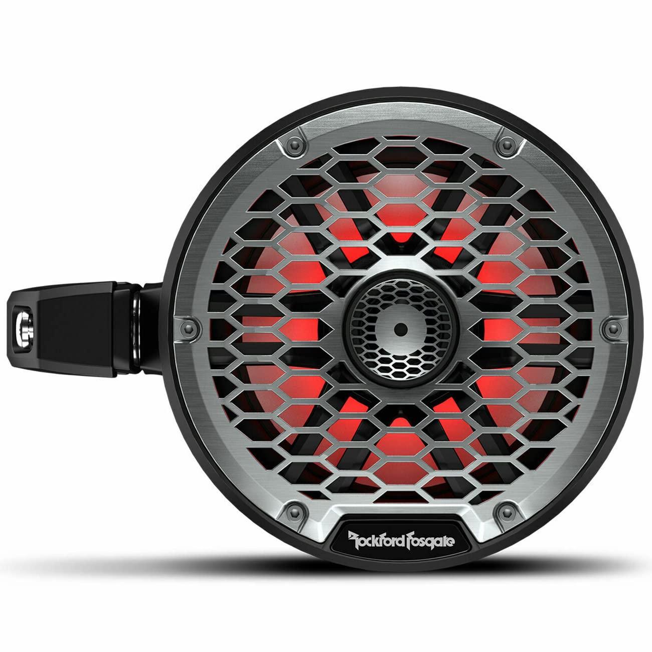 Rockford Fosgate Rockford Fosgate M2WL-65MB 6.5" 600W Marine Tower Speakers + MX-RSW16 Add-on Rear Speaker Harness
