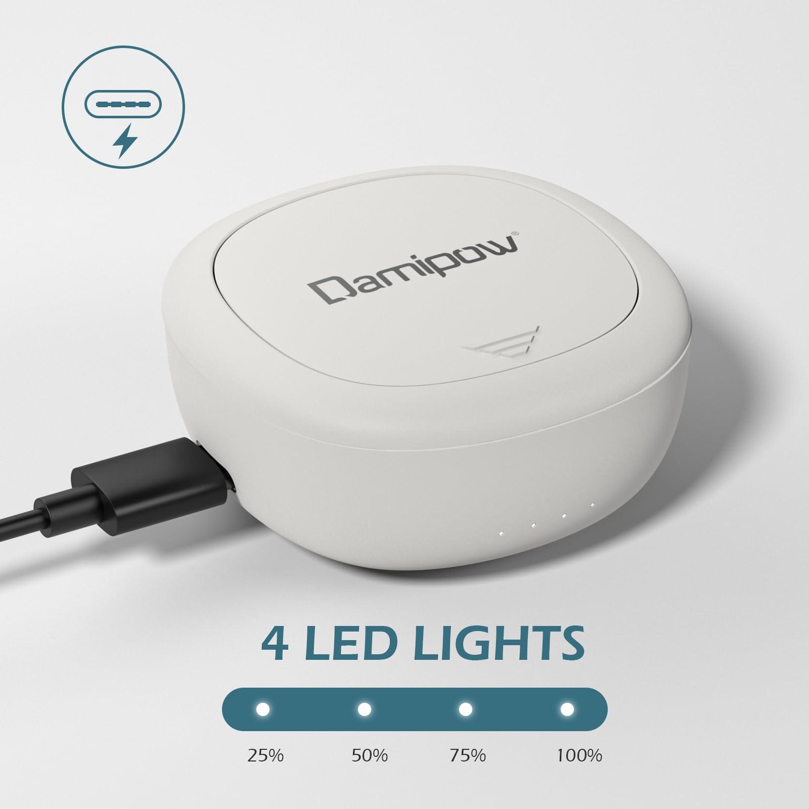 Damipow Damipow Wireless Sleep earbuds, Invisible Bluetooth 5.3 in Ear Sleep Earphones, Noise Blocking Sleeping Headphones for Side Sleepers, Micro Sleepbuds Built-in Mic for Music, Working, Hiking(off-White)