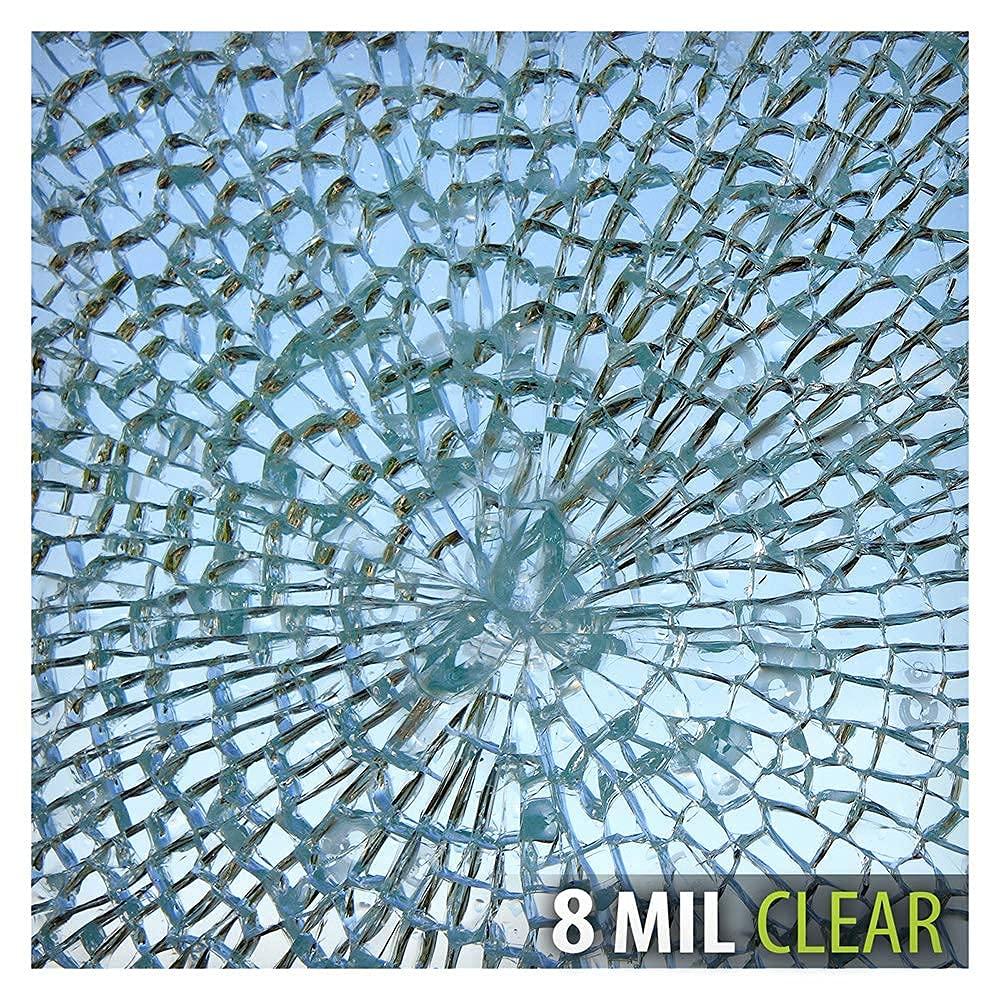 Buydecorativefilm BDF S8MC Window Film Security and Safety 8 Mil Clear - 12in X 14ft