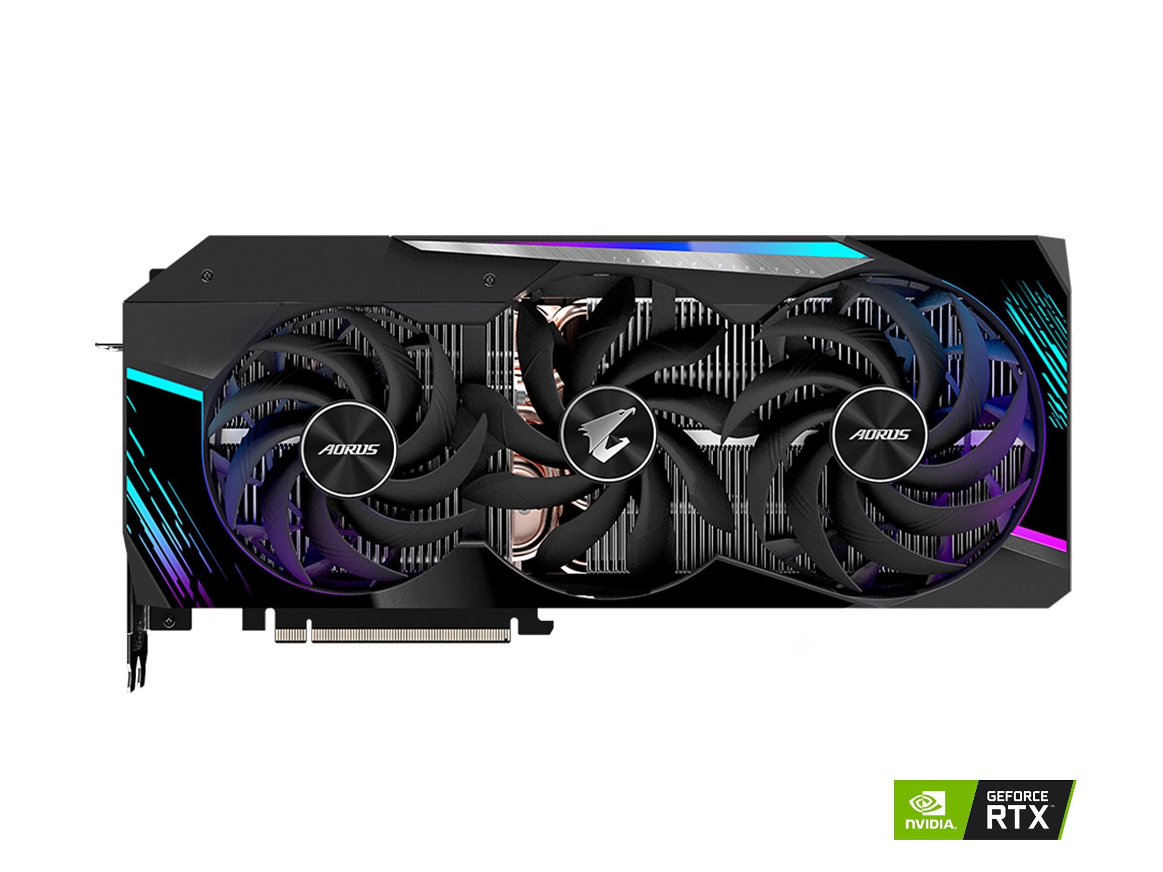 GIGABYTE GIGABYTE AORUS GeForce RTX 3080 Master 10G (REV3.0) Graphics Card, Max Covered Cooling, LHR, 10GB 320-bit GDDR6X, GV-N3080AORUS M-10GD REV3.0 Video Card
