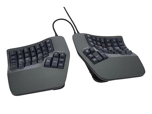 KINESIS KINESIS Advantage360 Split Ergonomic Keyboard - USB-C | Quiet Mechanical Switches | Fully Programmable | Contoured Shape | Adjustable Tenting | PBT Keycaps