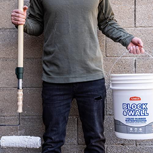 Ames AMES BWRF5 Water Base High Strength Elastomeric Liquid Rubber, 5 Gallon White