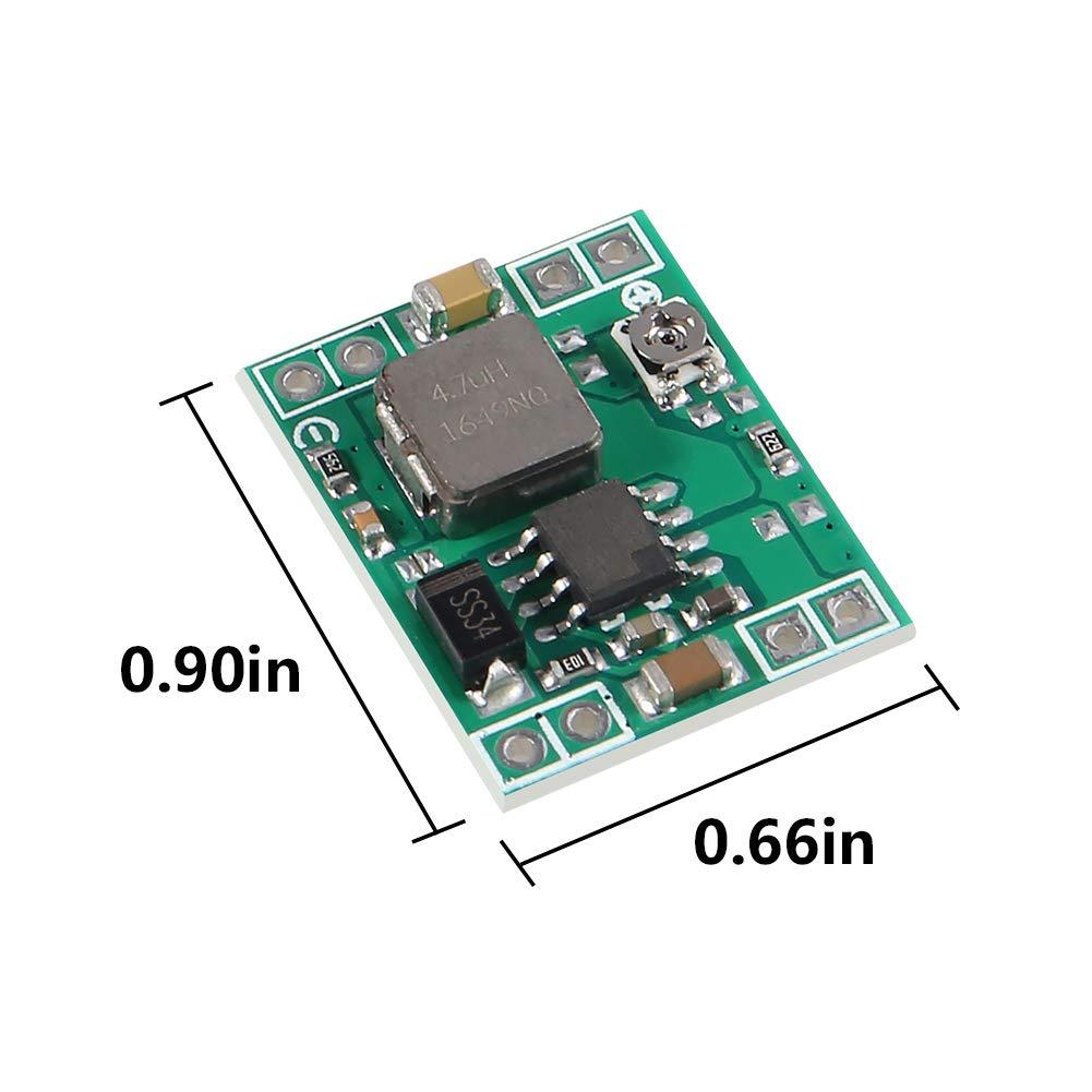 ACEIRMC ACEIRMC 12pcs MP1584EN Mini 3A DC-DC Buck Converter 4.5V-28V to 0.8V-20V Adjustable Voltage Regulator 24V/12V/9V to 12V/5V/3.3V Step-Down Power Module