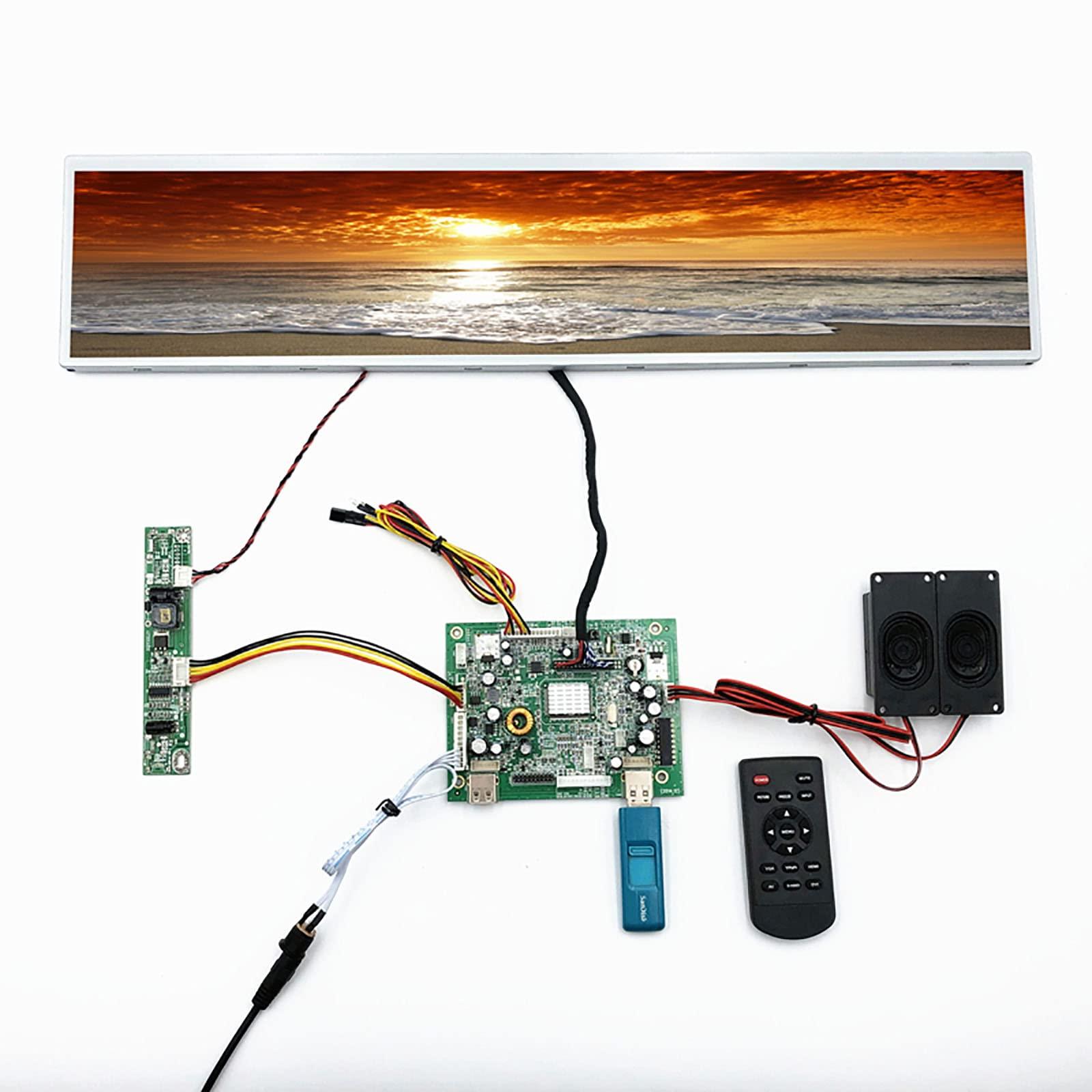 NC DV190FBM-NB0 Stretched Bar LCD Store Shelf Display Screen and 19 inch 1920X360 Advertising Screen with HDMI USB DHL/UPS Shipping