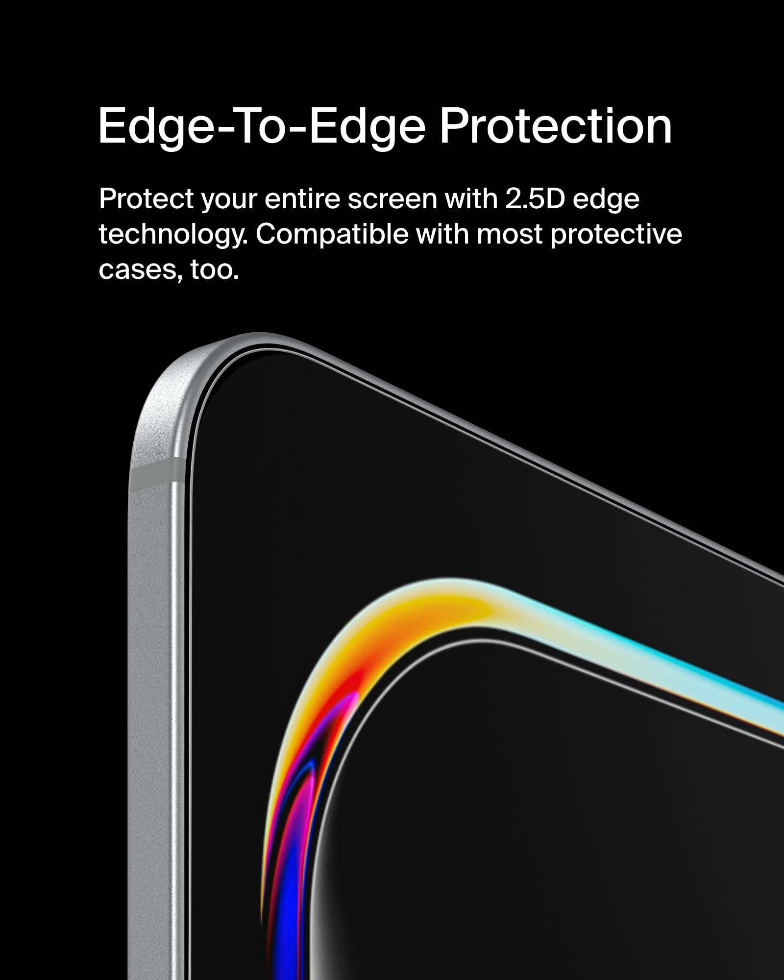 Belkin Belkin ScreenForce TemperedGlass Screen Protector for Apple iPad Pro 11" 7th Generation, Thin, Extra Durable, Scratch-Resistant w/Easy Installation, Compatible w/Case & Apple Pencil