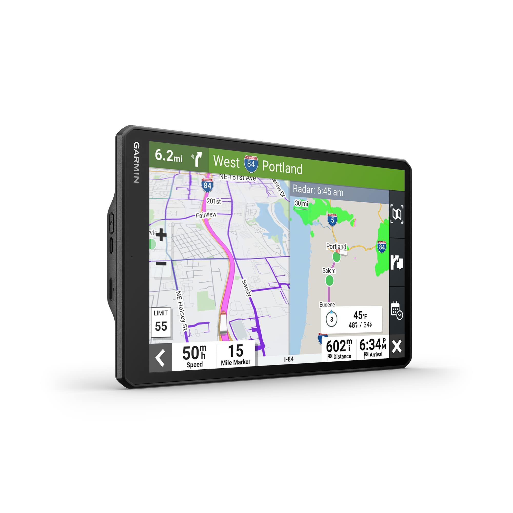 Garmin Garmin dzl OTR1010, Extra-Large, Easy-to-Read 10 GPS Truck Navigator, Custom Truck Routing, High-Resolution Birdseye Satellite Imagery, Directory of Truck & Trailer Services