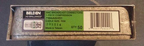 Belden BOX-50 Belden 1694ABHD1 1694A RG6 HD BNC 1-Piece Compression Connector
