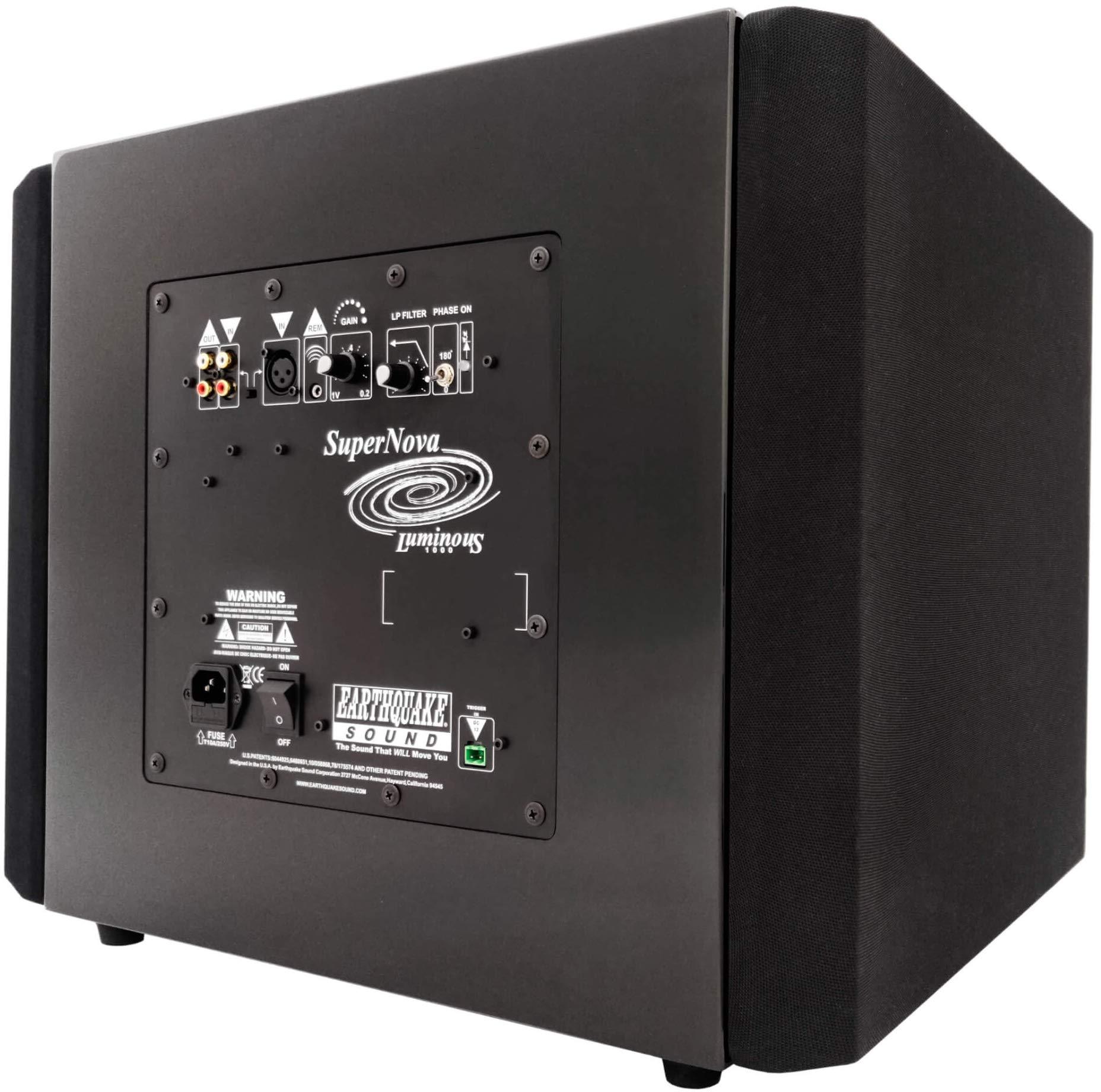 EARTHQUAKE EARTHQUAKE Sound Supernova Luminous LU-12 12-Inch Powered Subwoofer with SLAPS V2 Passive Radiator, Piano Black