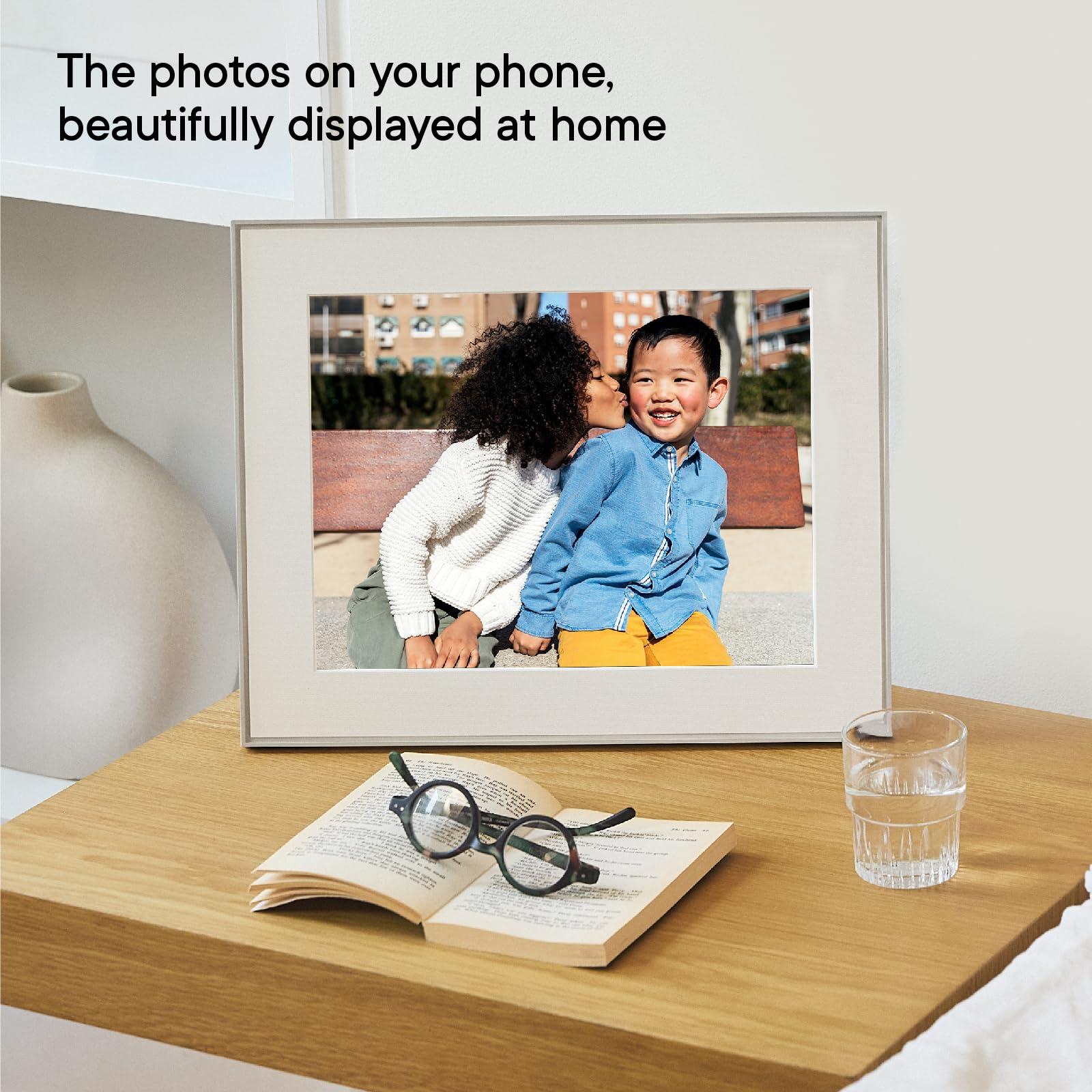 AURA Aura Walden 15\" WiFi Digital Picture Frame | Wirecutter\'s Best Digital Frame for Gifting | Send Photos from Your Phone | Quick, Easy Setup in Aura App | Free Unlimited Storage | White Clay