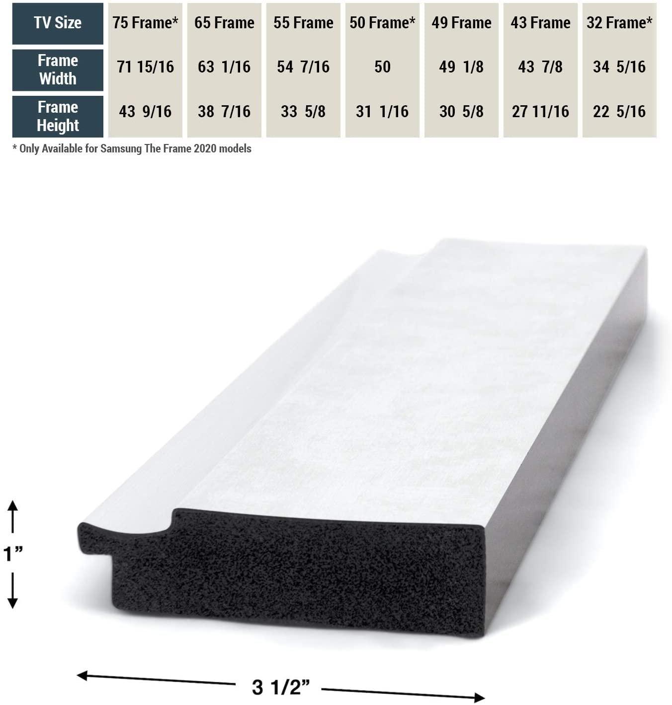 Frame My TV Frame My TV Deco TV Frames - Contemporary Silver Smart Frame Compatible ONLY with Samsung The Frame TV (65\", Fits 2021-2024 Frame TV)