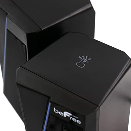 beFree Sound beFree Sound 2.0 Computer Gaming Speakers with LED RGB Lights, Black