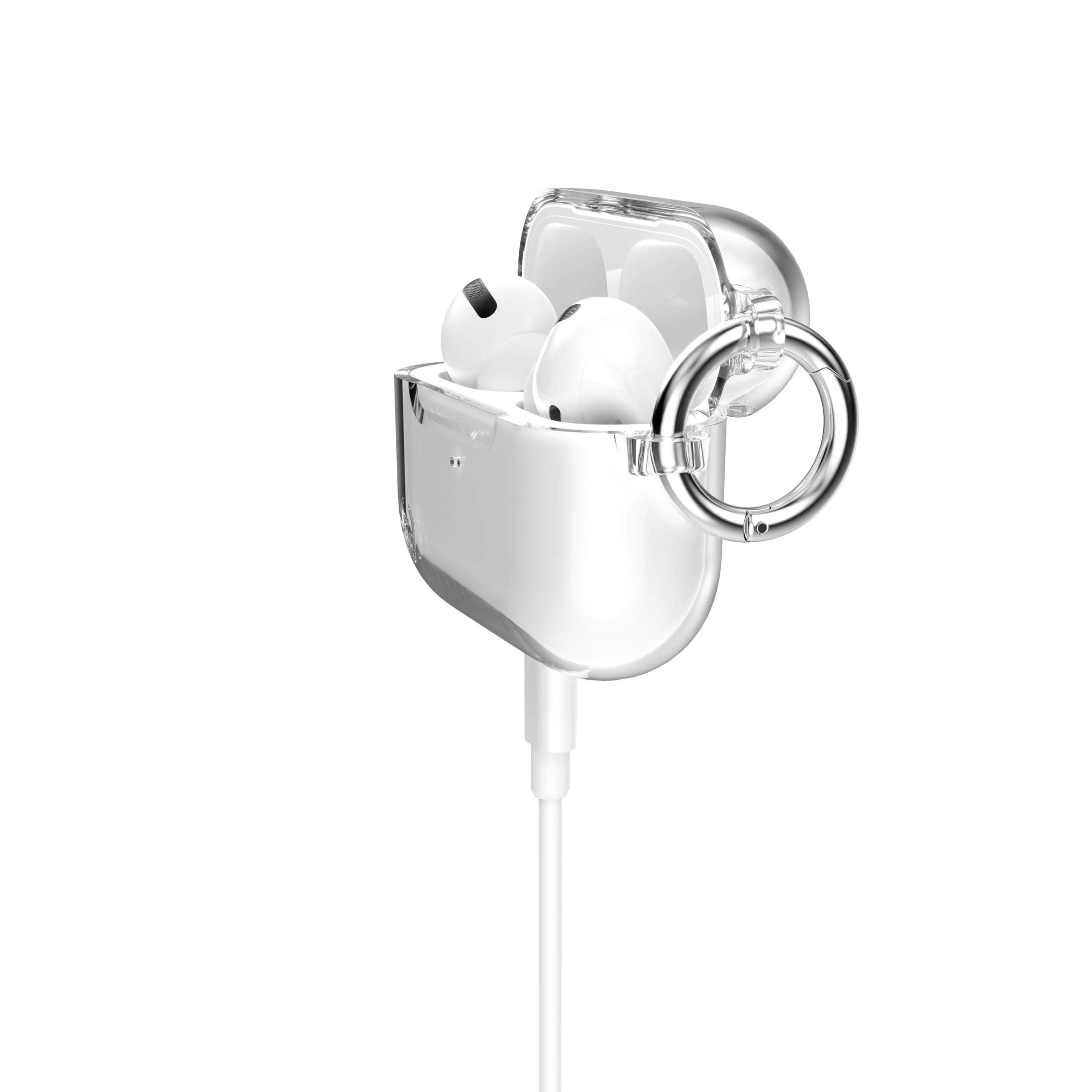 Speck Speck Clear AirPods Pro Case - for Apple AirPods Pro 1st Gen & AirPods Pro 2nd Gen - Scratch-Resistant Coating with Carabiner Attachment - Presidio Clear