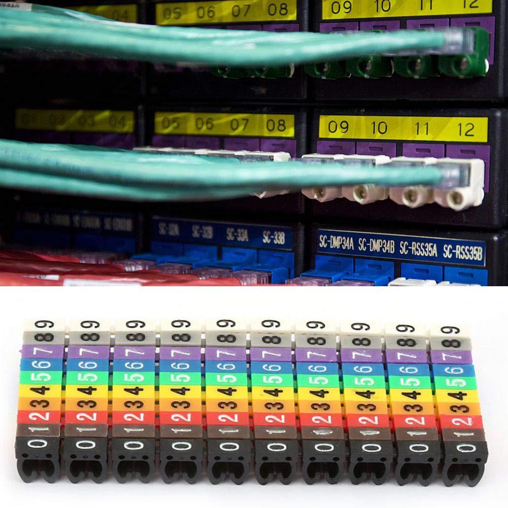 Hyuduo Digital Number Tube Wire Number Label Tube Cable Marker Colorful(100PCS KCM-4MM 4mm), Microcomputer Protection Device