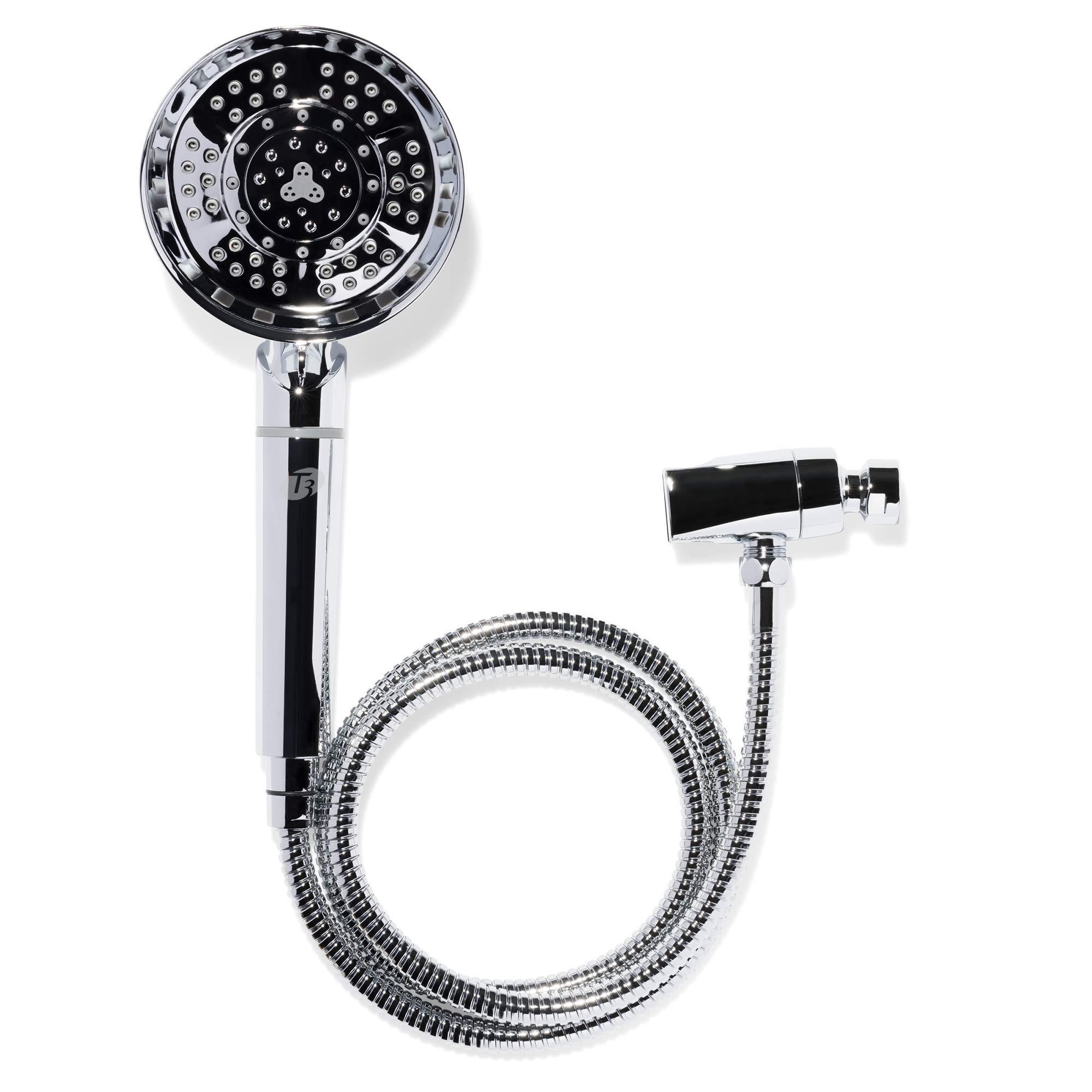 T3 Micro T3 Source Hand-Held Showerhead | Adjustable Hand Held Chrome Shower Head with Chlorine Filter | Mineral Filter Reduces Free Chlorine and Hydrogen Sulfide