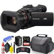 Panasonic Panasonic HC-X1500 4K Professional Camcorder with 24x Optical Zoom, WiFi HD Live Streaming W/Soft Case + Sandisk Extreme Pro 64GB Card + Clean and Care Set + More - Starter Bundle