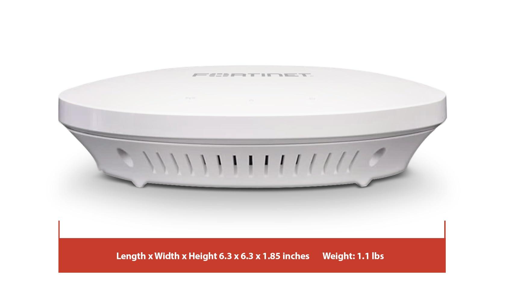 FORTINET Fortinet FortiAP 221E | 802.11ac Wave 2 indoor wireless Access Point - dual radio, 4 internal Antennas, 1 x 10/100/1000 RJ45 port (FAP-221E-A)