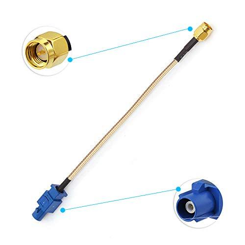 BINGFU Bingfu Vehicle Car GPS Antenna Adapter Cable SMA Male to Fakra C Male Blue Coaxial Pigtail Cable 15cm 6 inch for Vehicle Truck SUV Car Stereo Head Unit GPS Navigation Receiver System GPS Tracker Modem