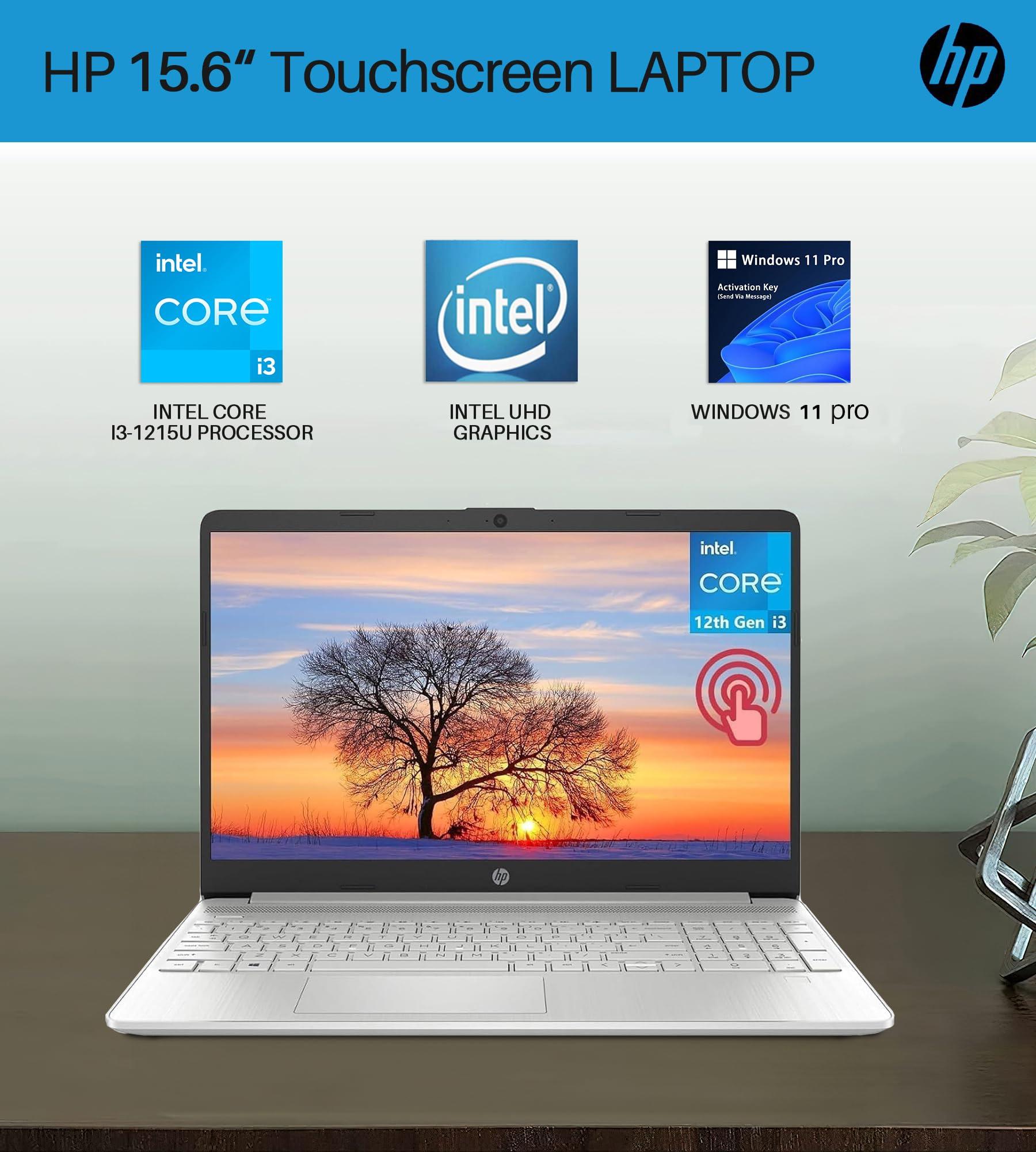 HP HP 2024 Newest 15.6" Touchscreen Laptop - for Business and Student, Intel Core i3-1215U CPU, 16GB RAM, 512GB SSD, Long Battery Life, Windows 11 Pro, with Mouse