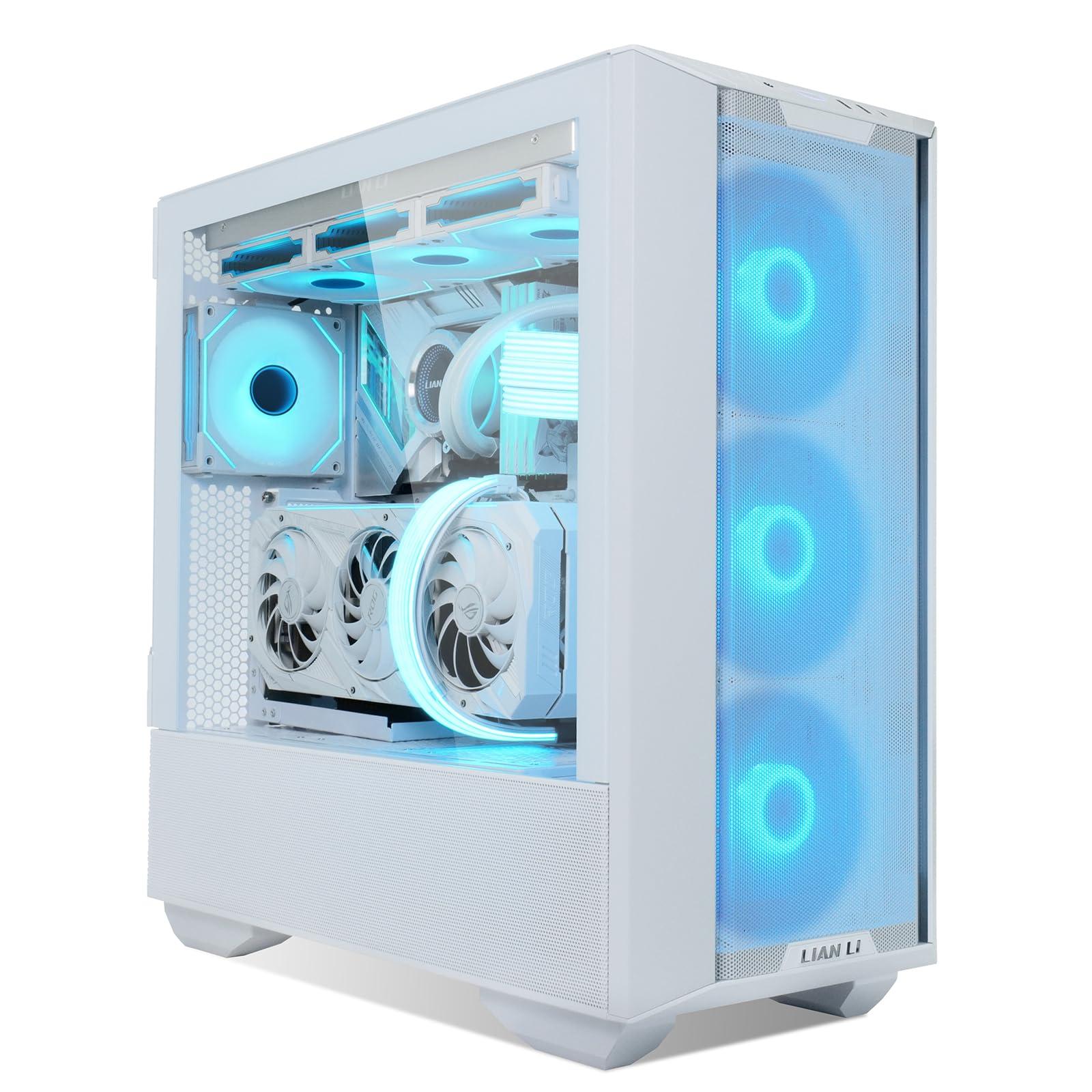 Lian Li LIAN LI LANCOOL III E-ATX PC Case, Spacious RGB Gaming Computer Case with Hinged Tempered Glass Doors, Fine Mesh Panels, 4x140mm PWM Fans Pre-Installed High Airflow Chassis (White)