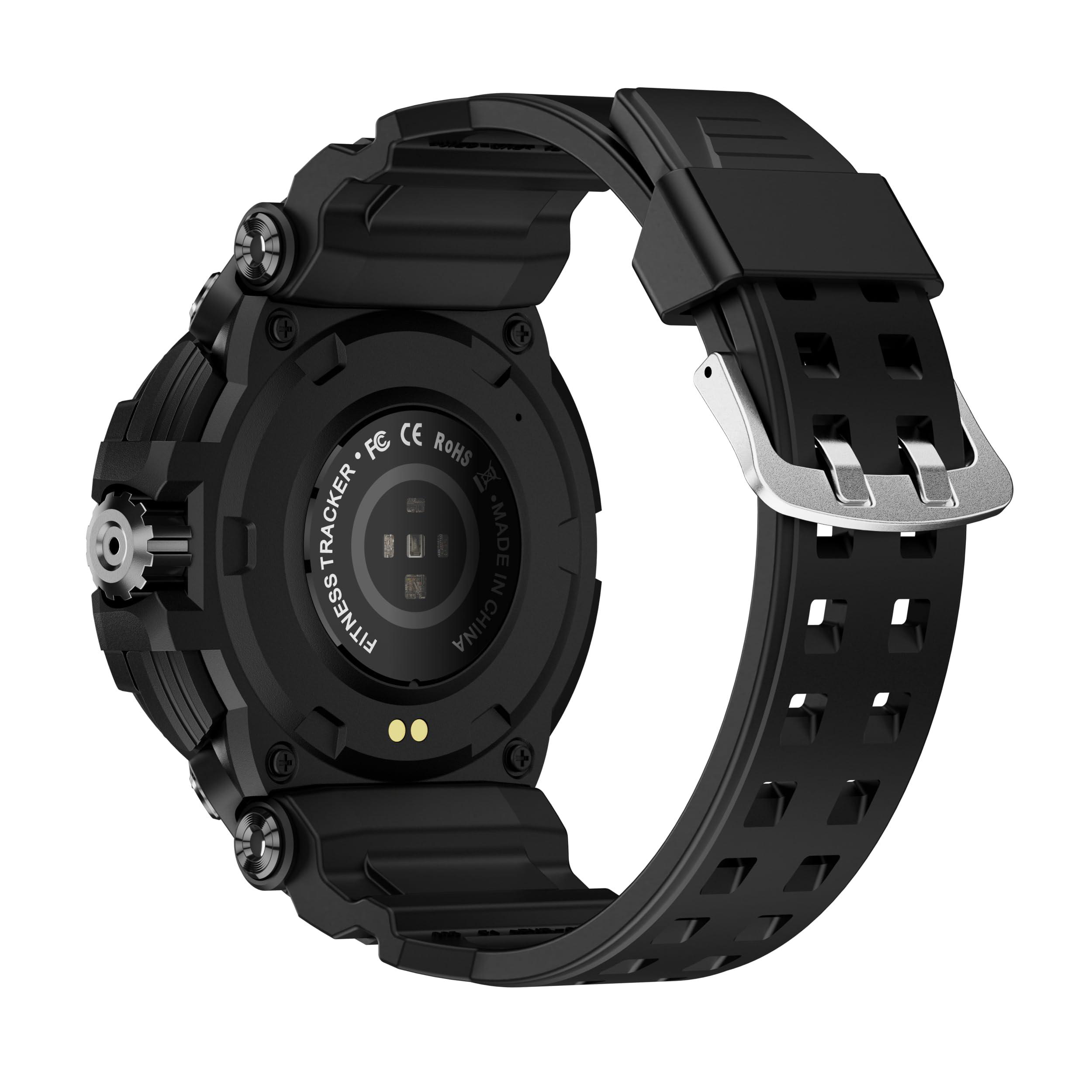 ALPHAGEAR ALPHAGEAR Delta PRO Smartwatch for iPhone & Android, Rugged Smart Watch (Answer/Make Call), Wellness Tracker with 1.58" AMOLED Screen, 10-14 Days Battery, 5 ATM (2xScreen Protector Included)