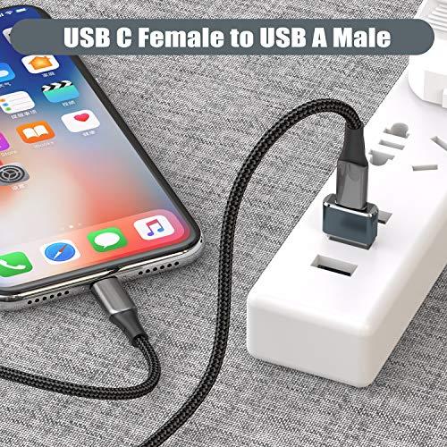 Basesailor Basesailor USB to USB C Adapter for iPhone 16 Charger 2Pack,USBC Female to A Male OTG Type C Converter for Apple Watch Ultra iWatch 7 8 9 10,iPhone 15 14 13 Plus Pro Max,AirPods,iPad,Car,Samsung S24