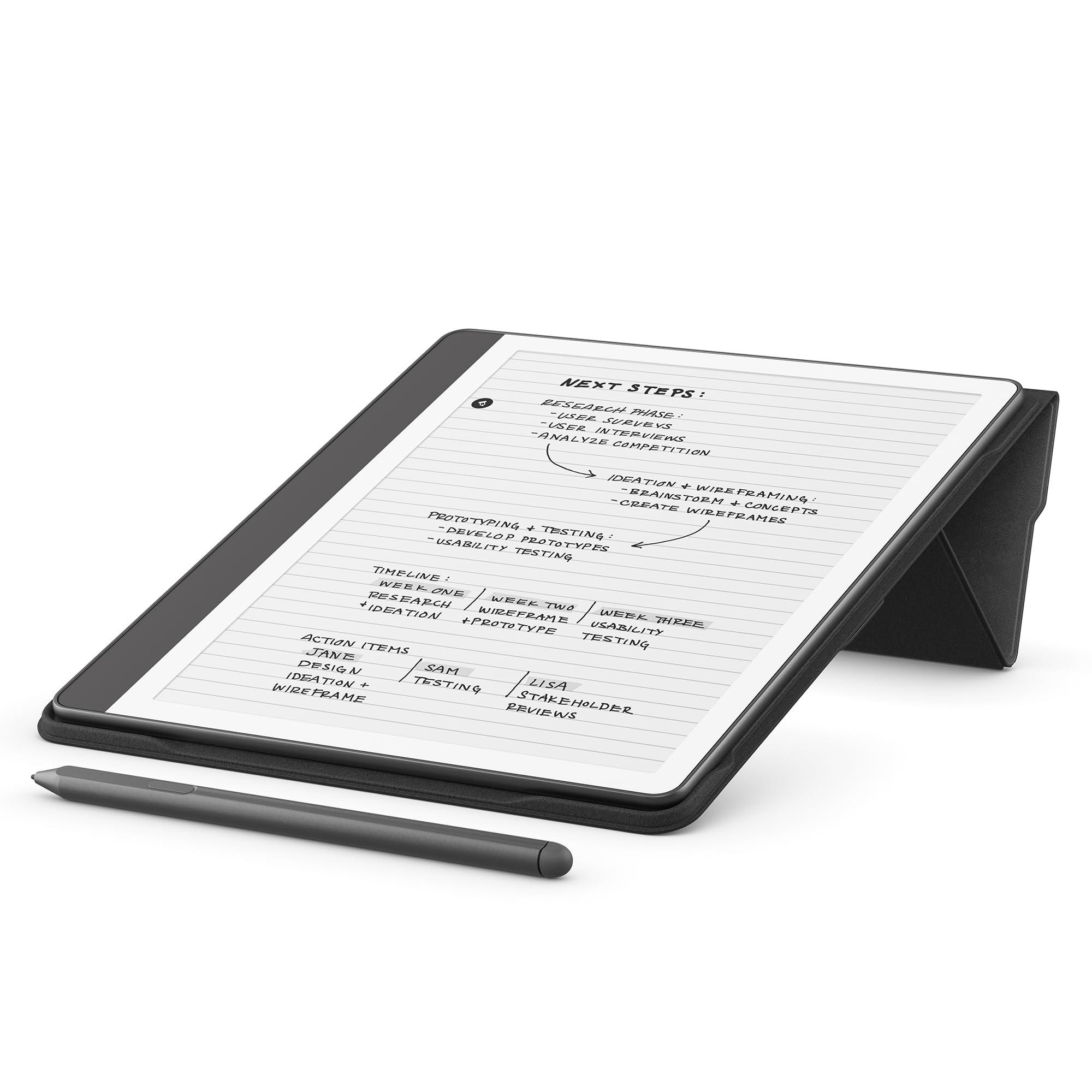 Amazon New Amazon Kindle Scribe Folio Cover with Magnetic Attach, Sleek Protective Case - Premium Leather