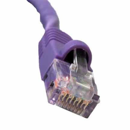SF Cable SF Cable 50ft Cat 6 Unshielded (UTP) Ethernet Network Cable, RJ45 Plugs, 24AWG 4pair Stranded Copper Wire, 550Mhz Snagless Patch Cable - Purple