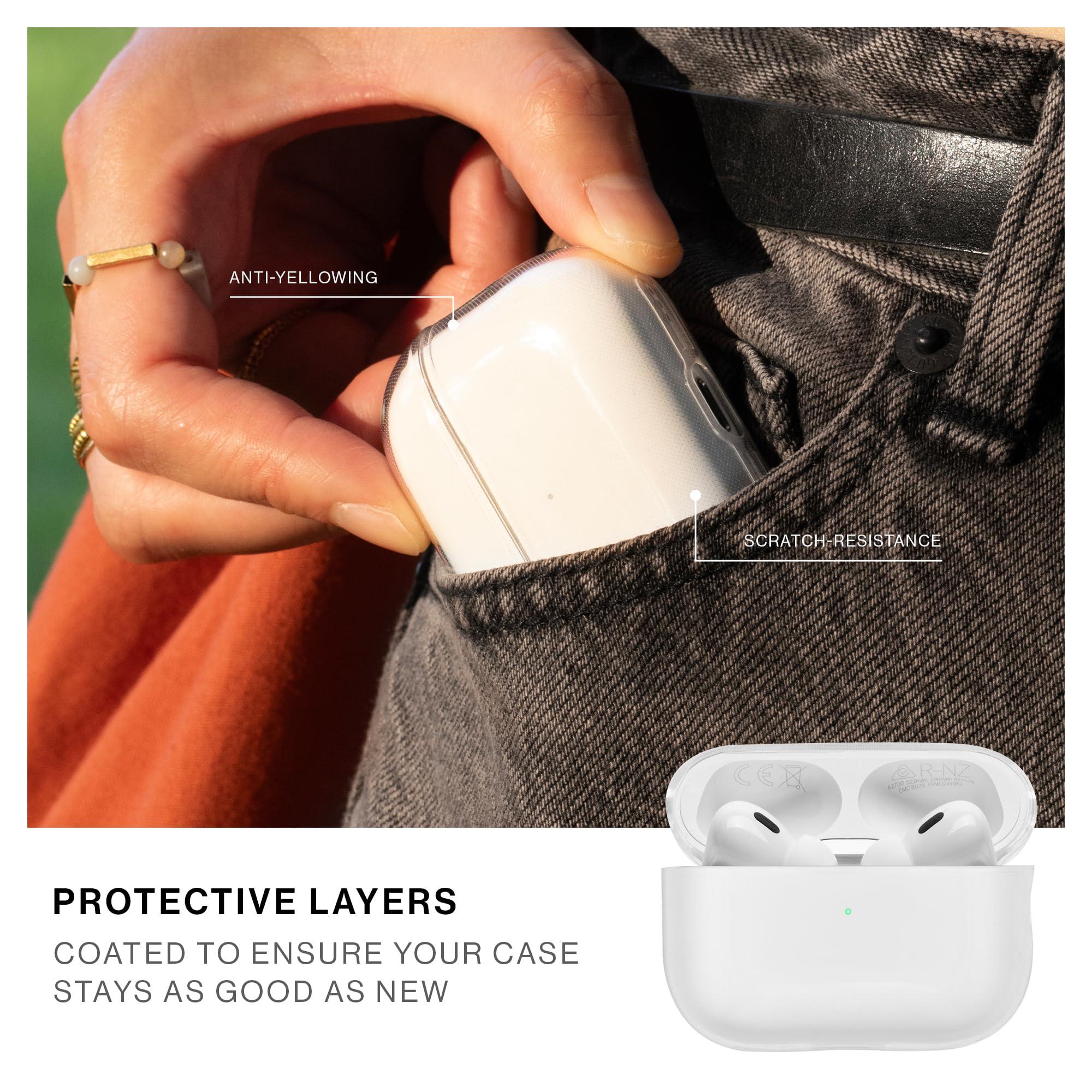 Native Union Native Union (Re) Clear Case for AirPods Pro 2nd Gen 100% Recycled Supports Wireless Charging Compatible with AirPods Pro, AirPods Pro 2nd Gen Cutout for Lanyard Loop