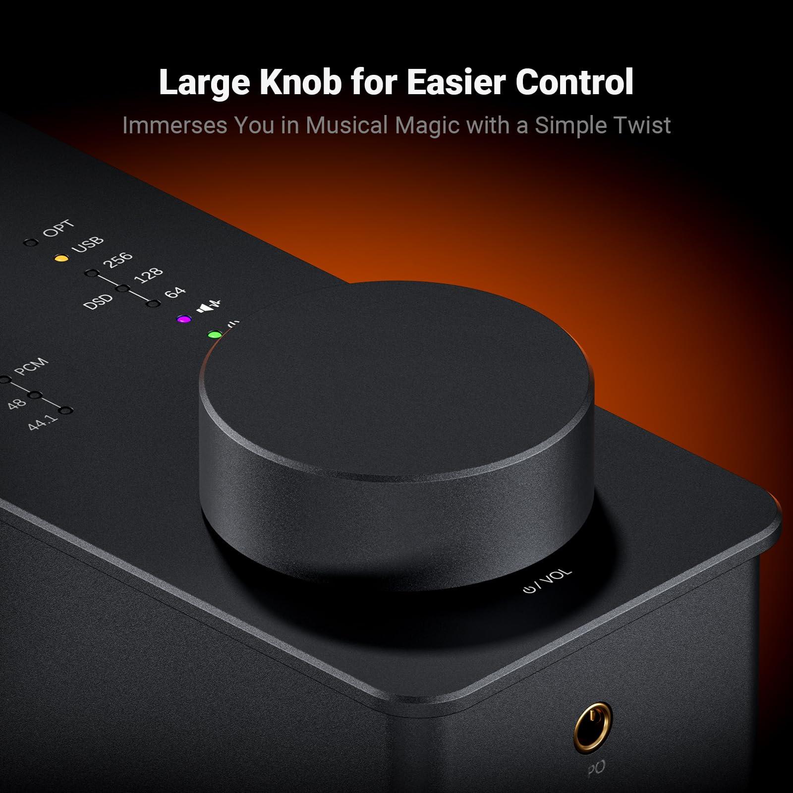 Fosi Audio Fosi Audio SK02 DAC Amp Headphone Amplifier Desktop USB C to AUX Digital to Analog Audio Converter Adapter Preamp Optical to 3.5mm 4.4mm Balanced Combo for Home Audio System