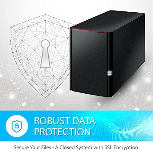 BUFFALO BUFFALO LinkStation 220 12TB 2-Bay NAS Network Attached Storage with HDD Hard Drives Included NAS Storage That Works as Home Cloud or Network Storage Device for Home