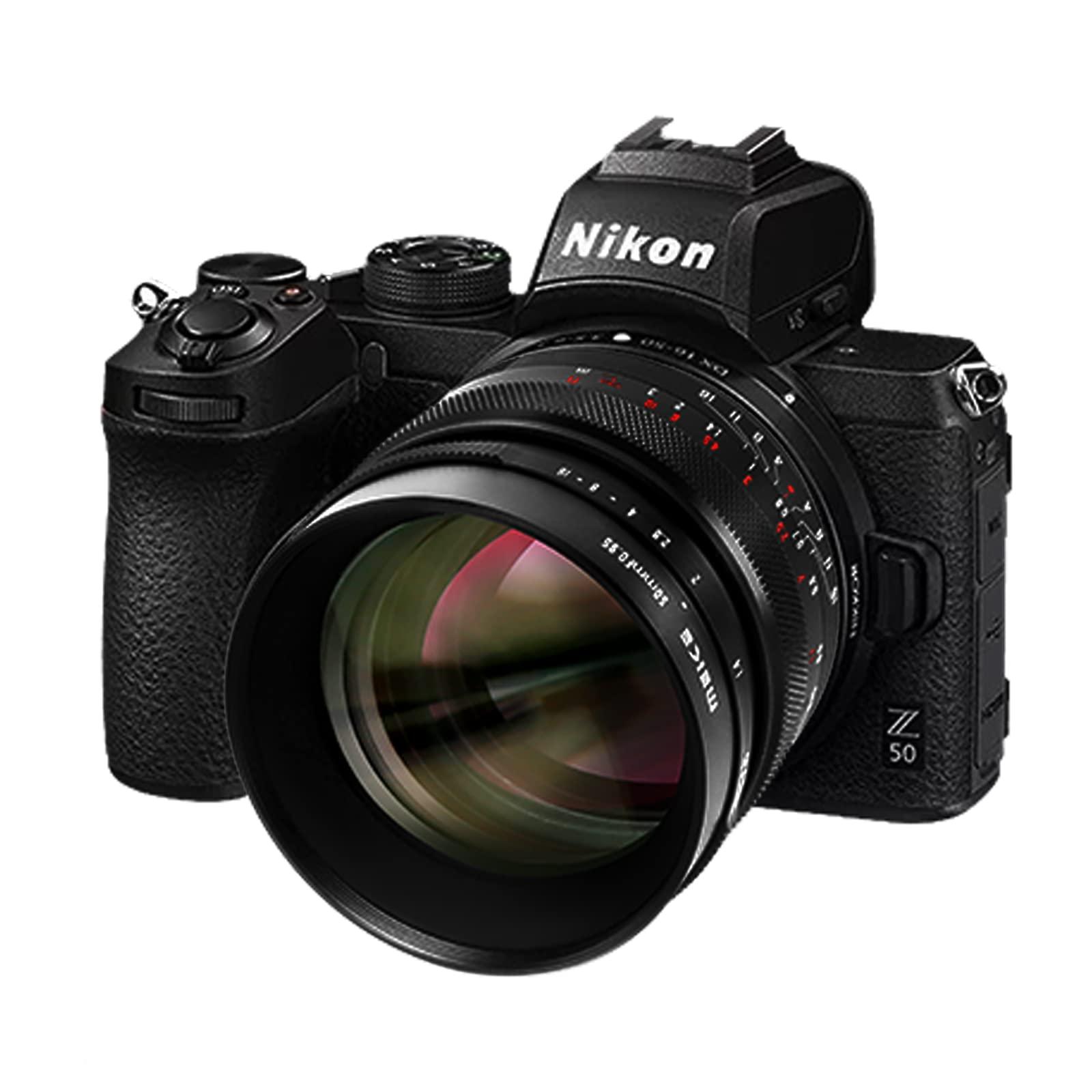 Meike Meike 50mm f0.95 Large Aperture Manual Focus Lens Compatible with Nikon Z Mount Cameras Z50 Z5 Z6 Z7 Z6II Z7II Z30 Zfc Under APS-C Mode