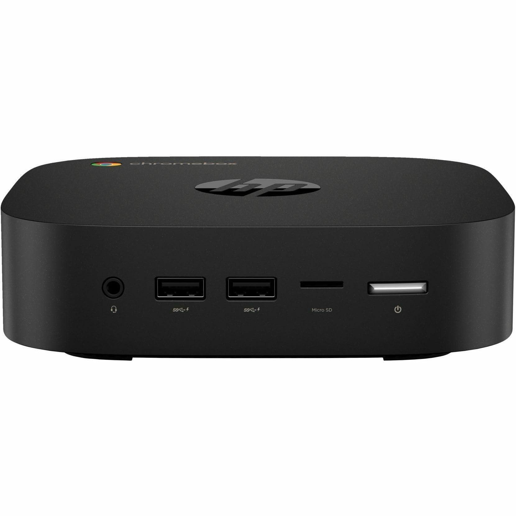 HP HP Chromebox G4 Chromebox - Intel Celeron 7305-4 GB - 64 GB Flash Memory Capacity - Desktop Mini - Intel Chip - ChromeOS - Intel UHD Graphics DDR4 SDRAM - IEEE 802.11ax - 65 W