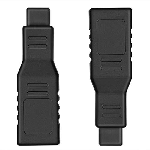 NECABLES NECABLES 2Pack FireWire 400 to 800 Adapter Converter IEEE 1394a 6-Pin Female to 1394b 9-Pin Male